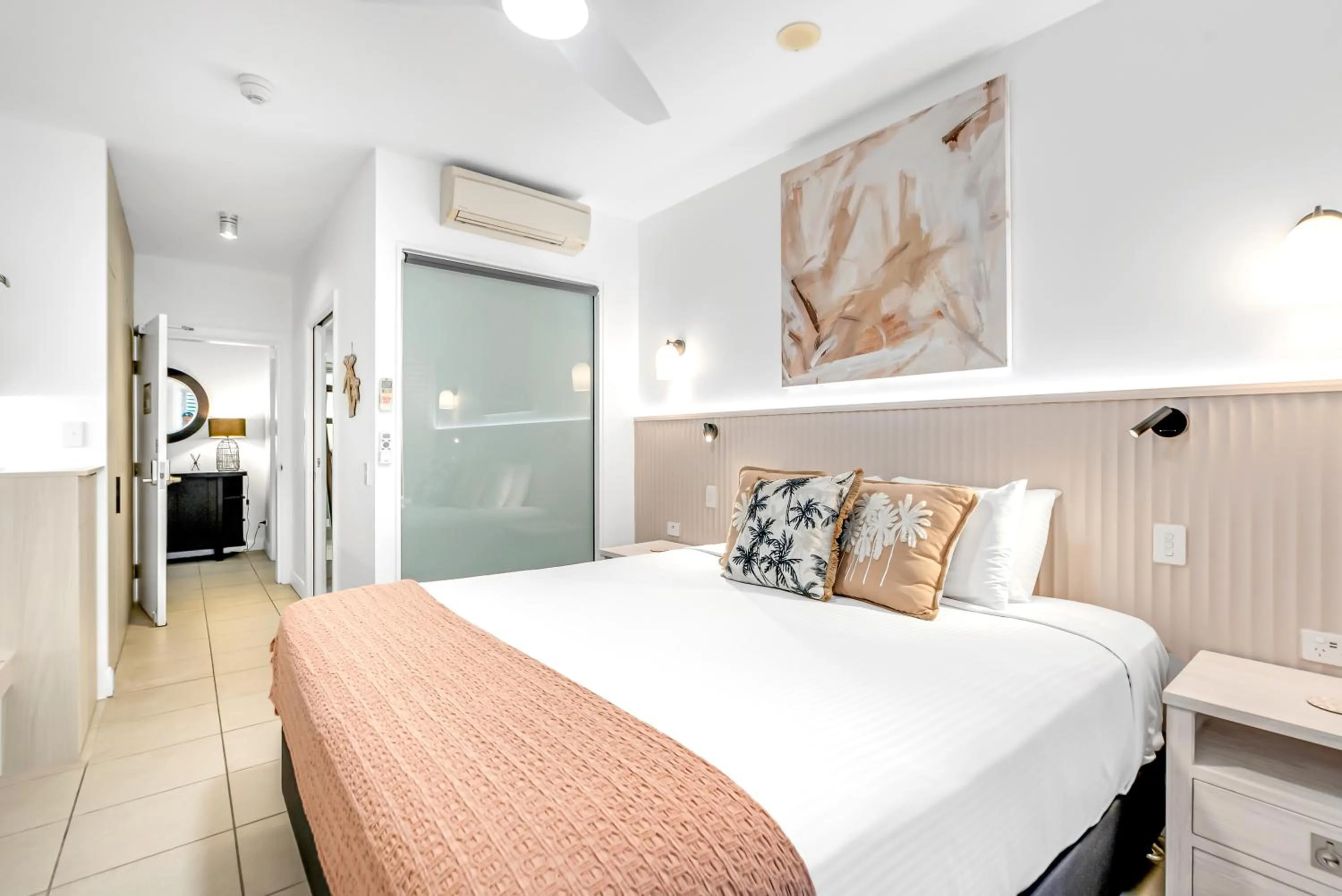 Bed in Elysium Private Apartments at Beach Club & Spa