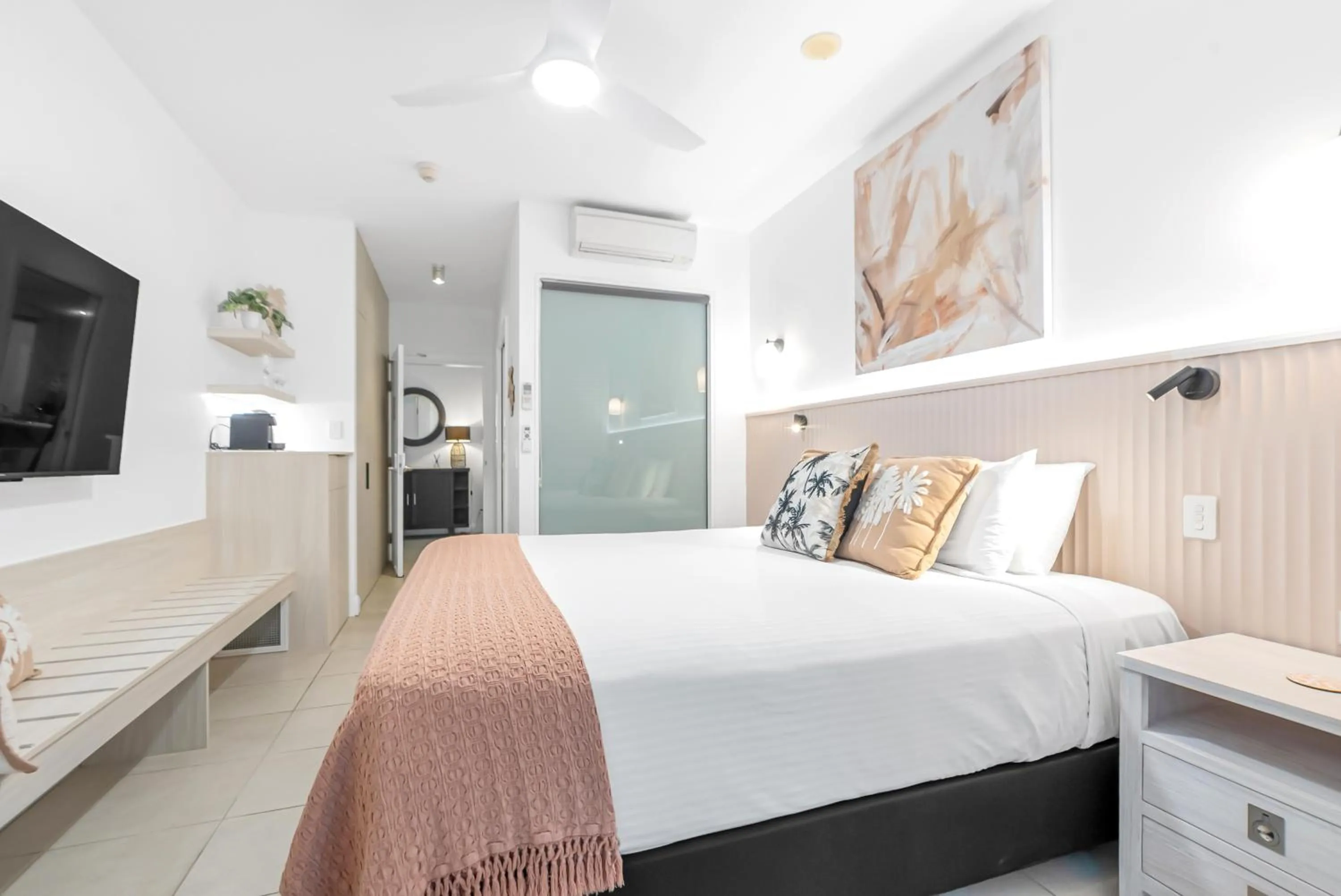 Bed in Elysium Private Apartments at Beach Club & Spa