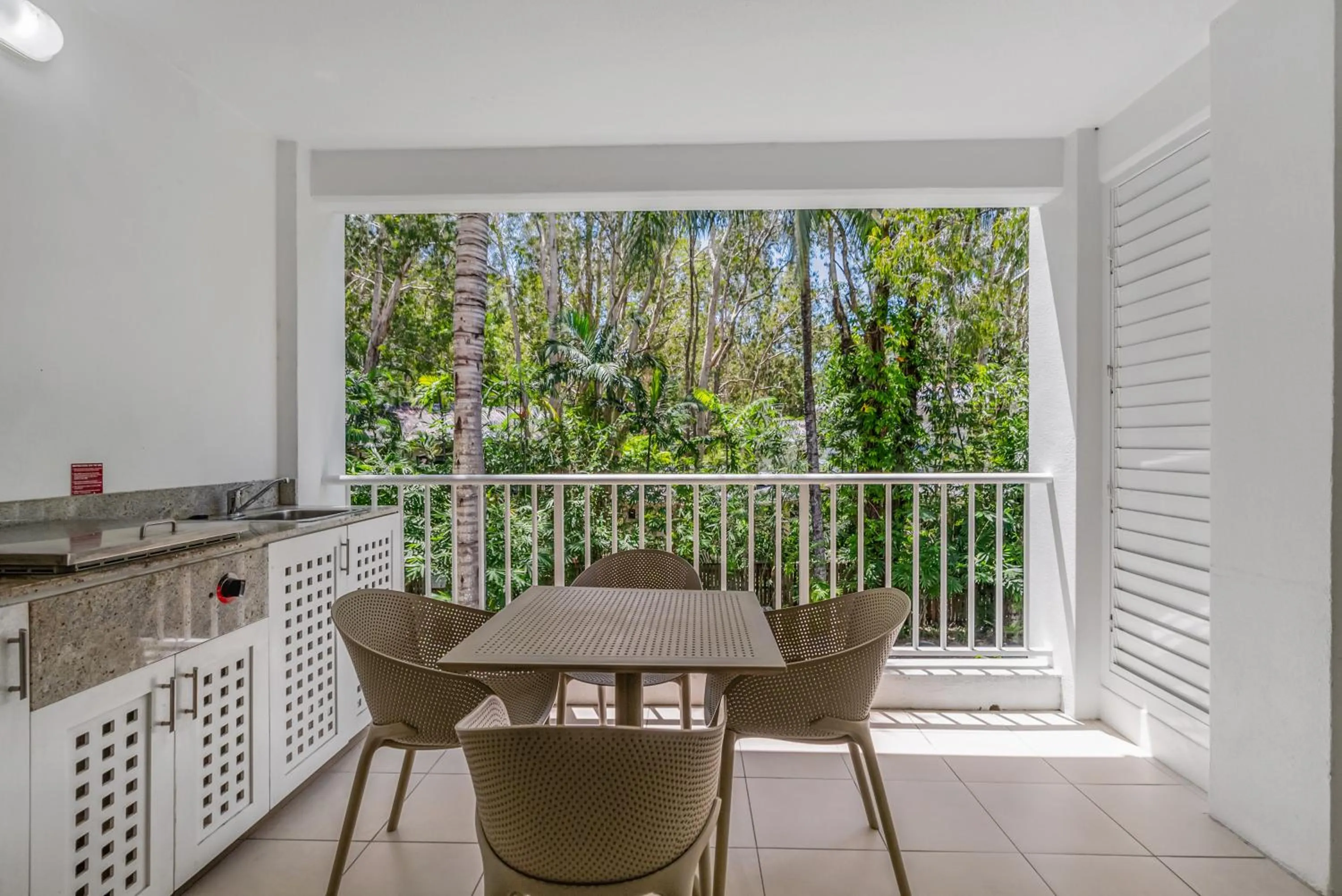 Patio in Elysium Private Apartments at Beach Club & Spa