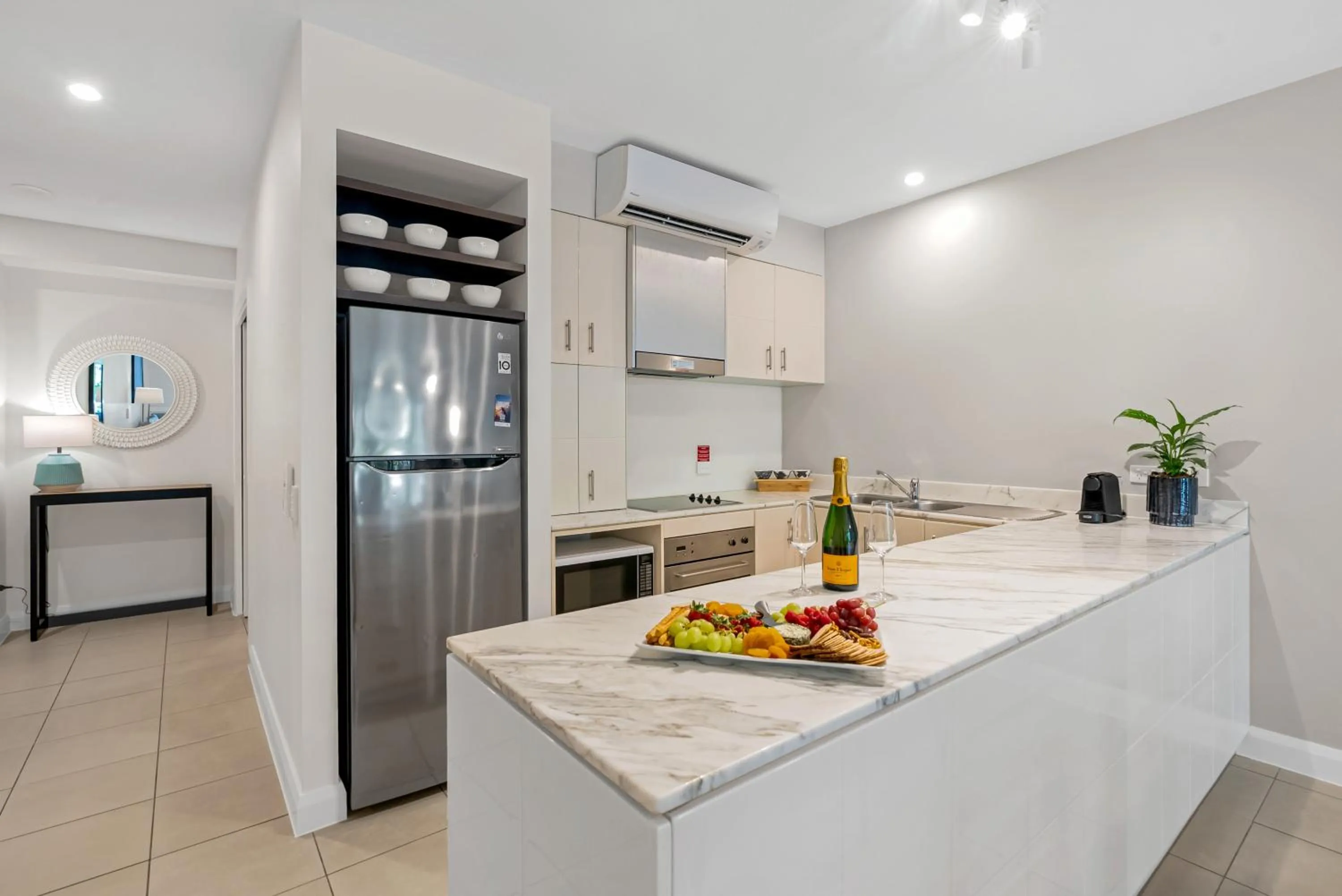 Kitchen or kitchenette in Elysium Private Apartments at Beach Club & Spa