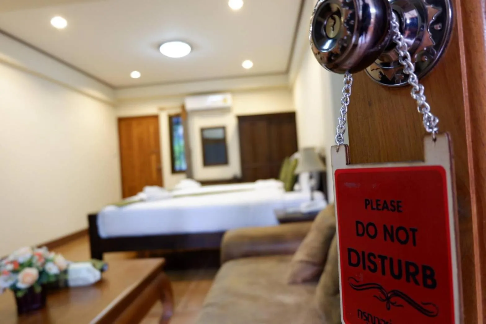 Bed in NanBaanKhun Hotel