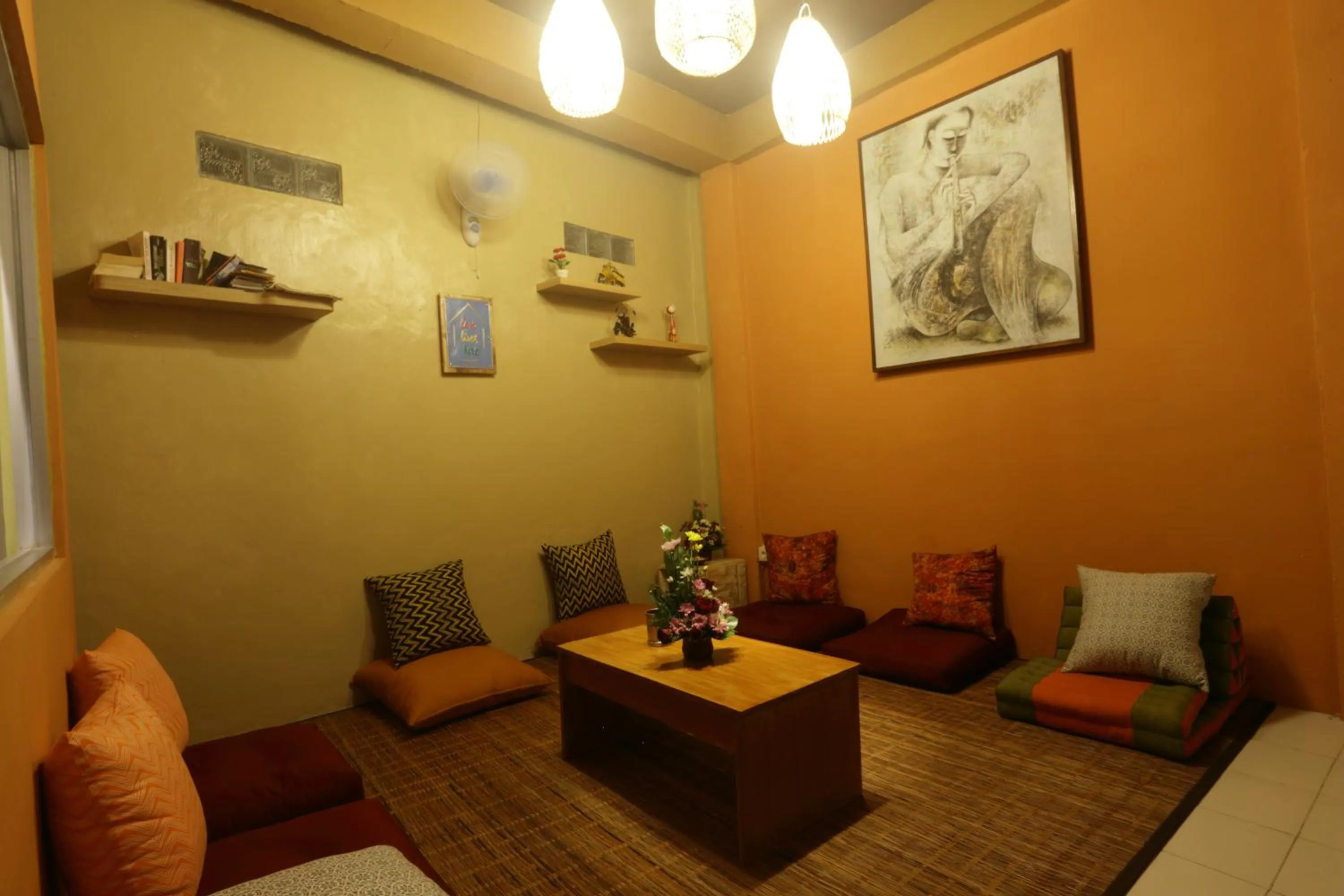 Seating area in Aru House Ubud