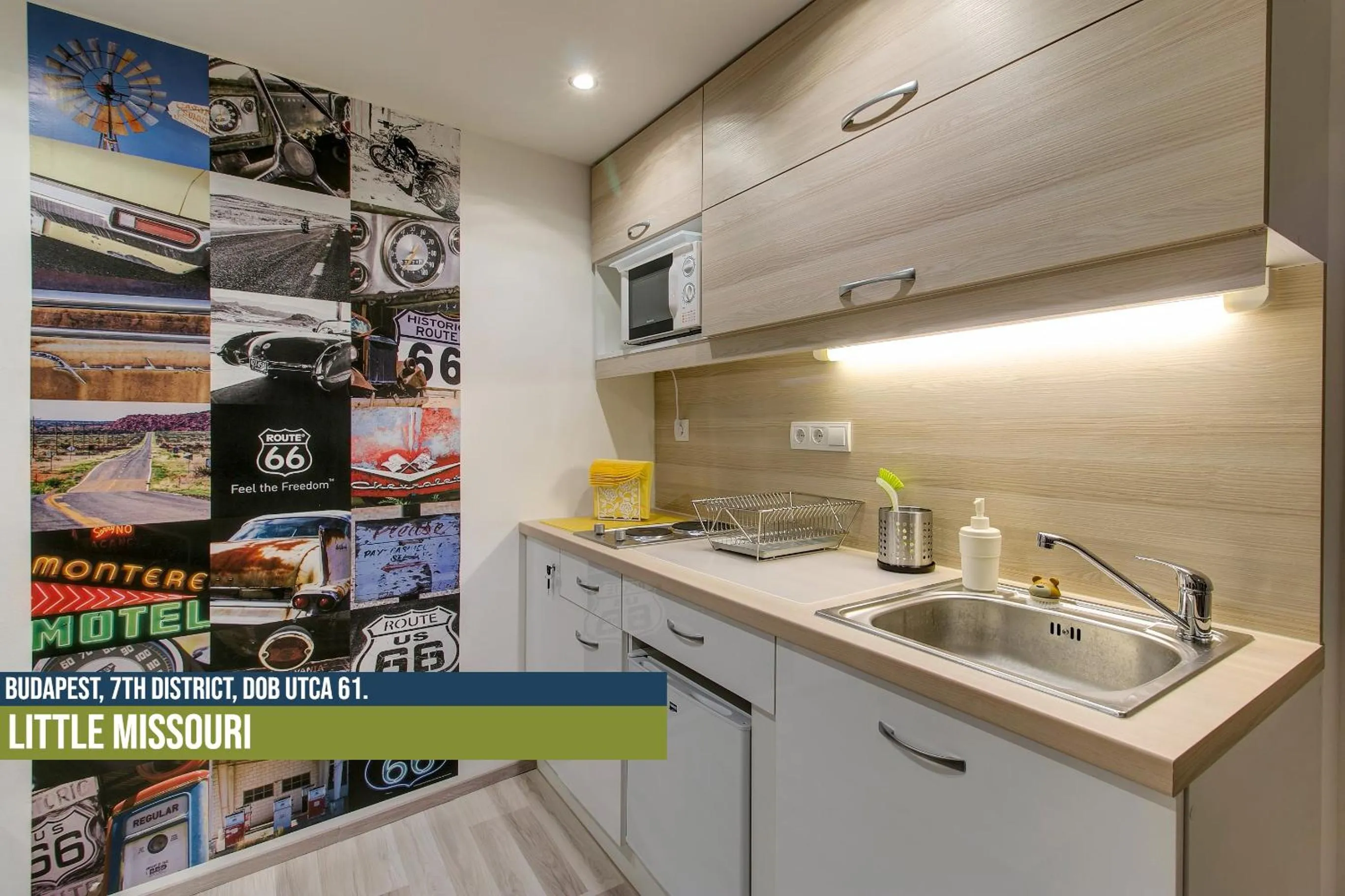 Kitchen or kitchenette in Little Americas Ring Apartments