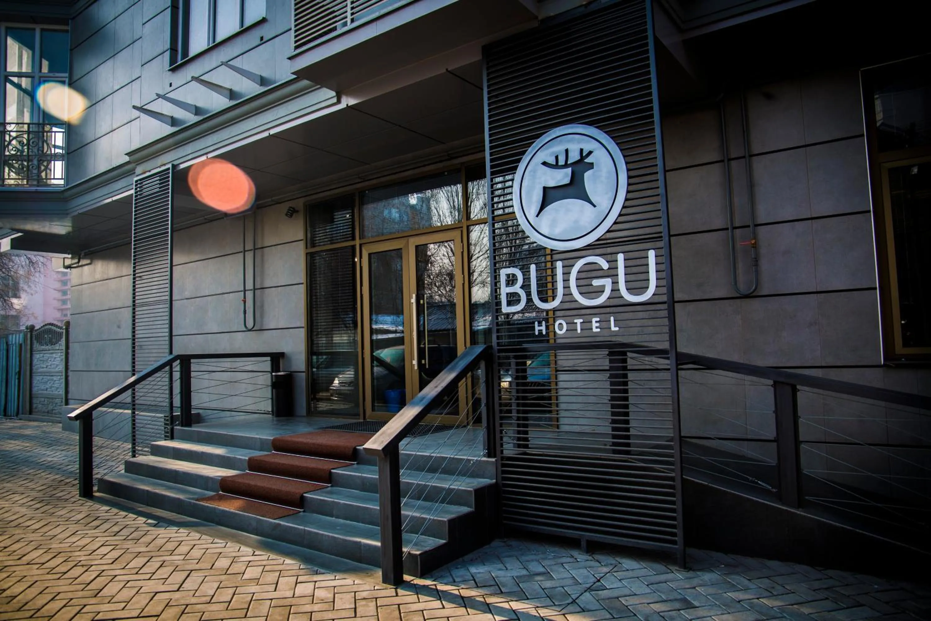 Facade/entrance in Bugu Hotel Bishkek