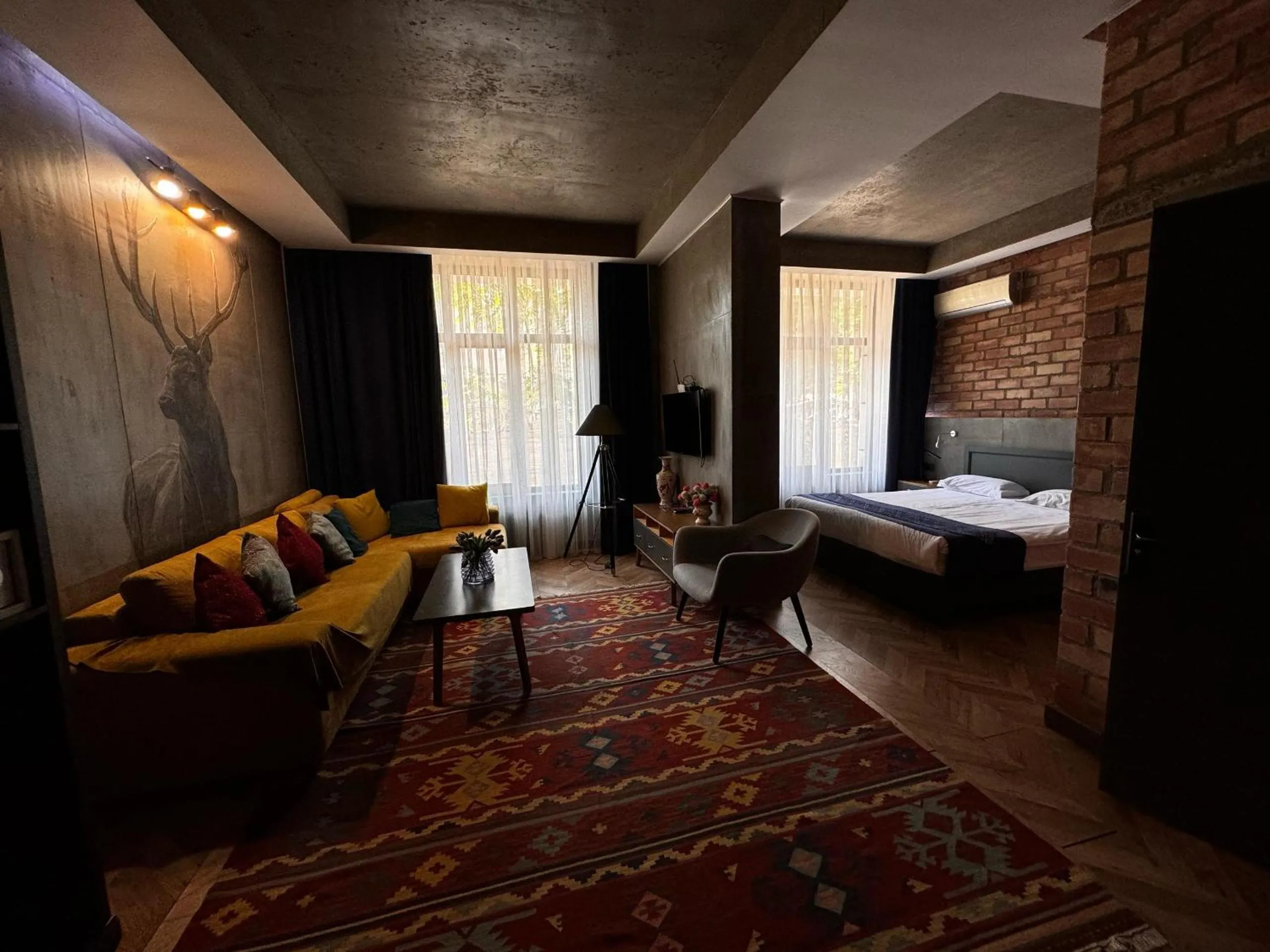 Bed in Bugu Hotel Bishkek