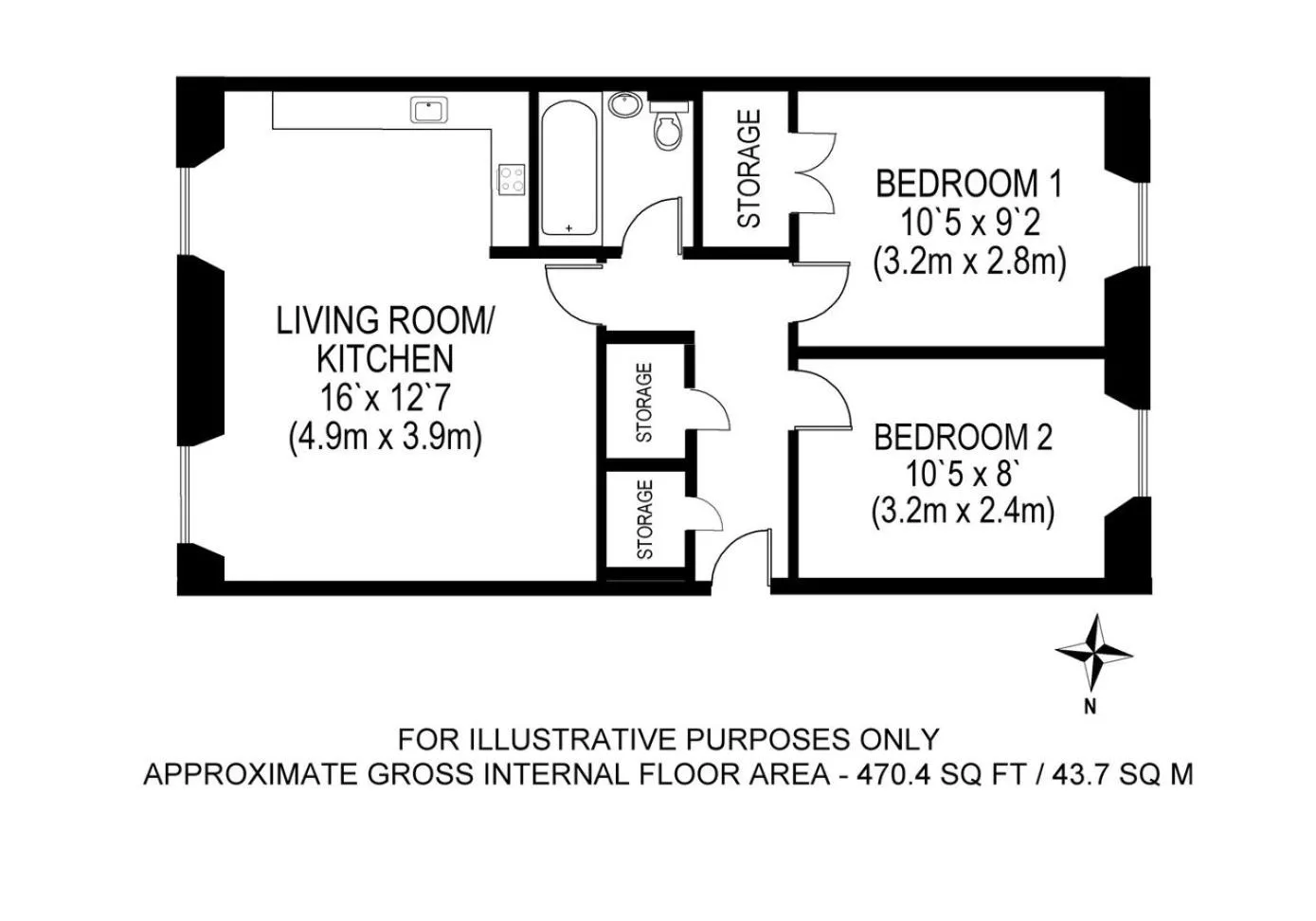 Floor plan in Blair St Burns apt Old Town