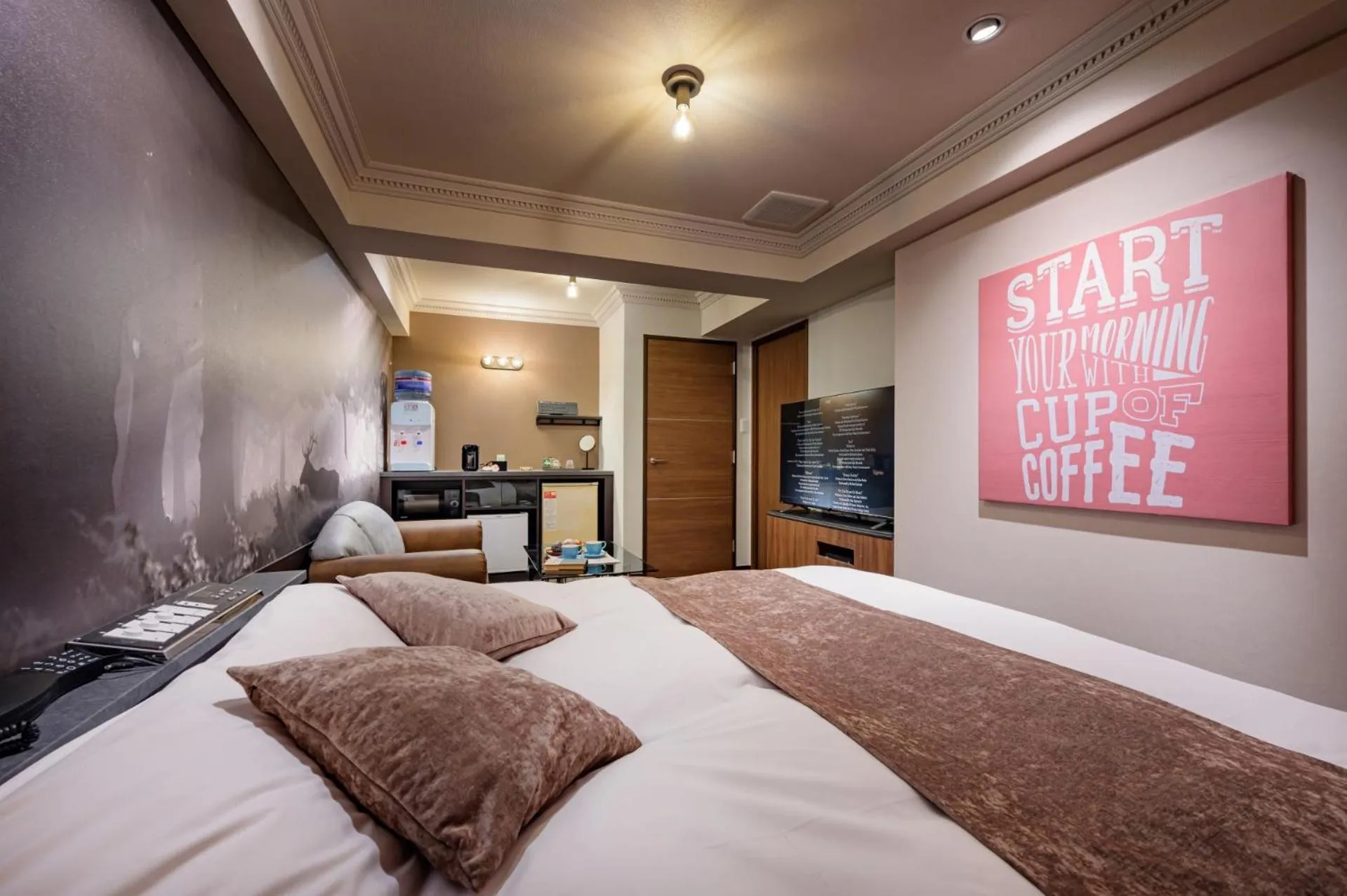 Bed in Hotel WILL BASE 鶴見