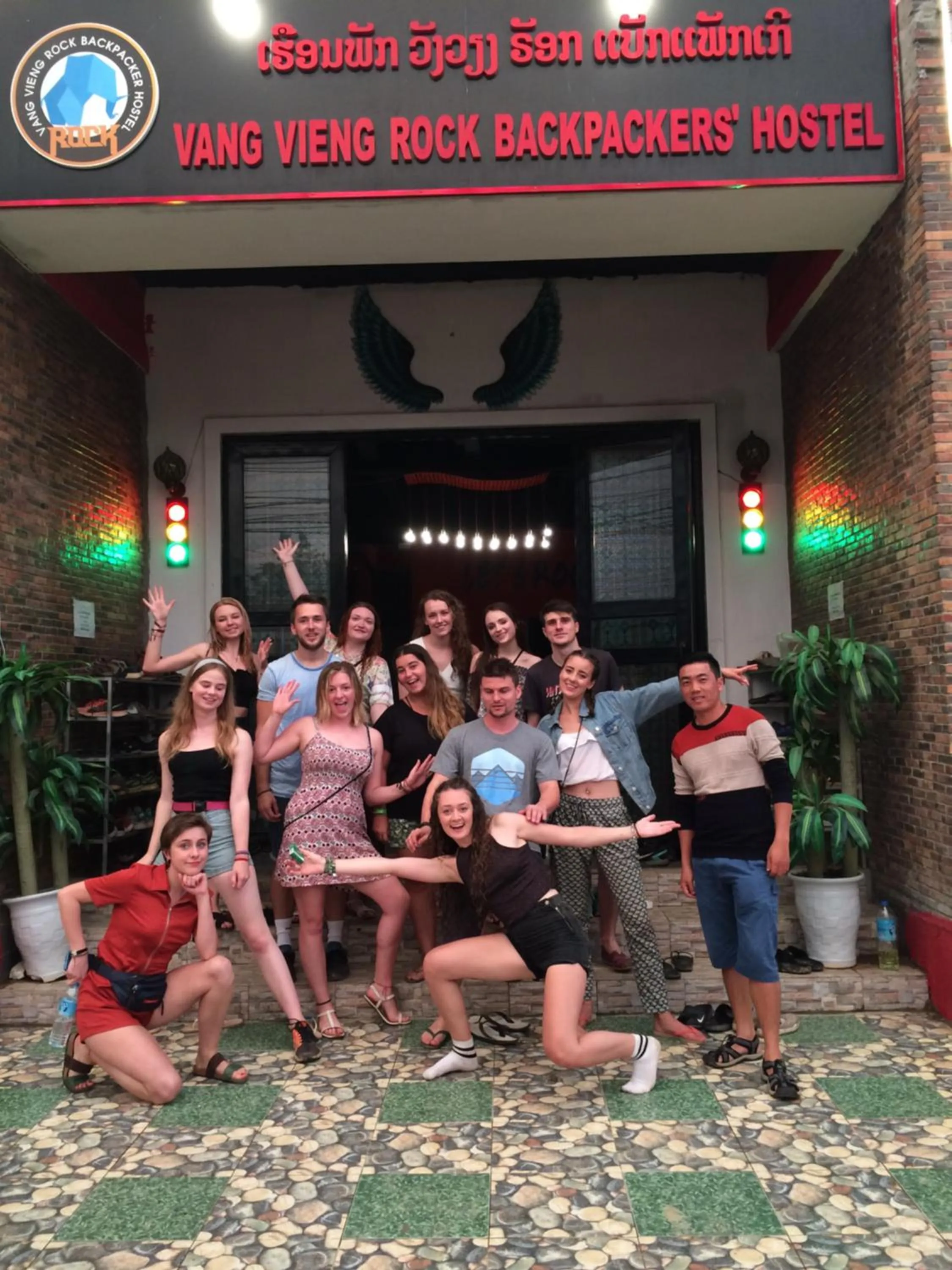 Property logo or sign in Vangvieng Rock Backpacker Rooftop Hostel