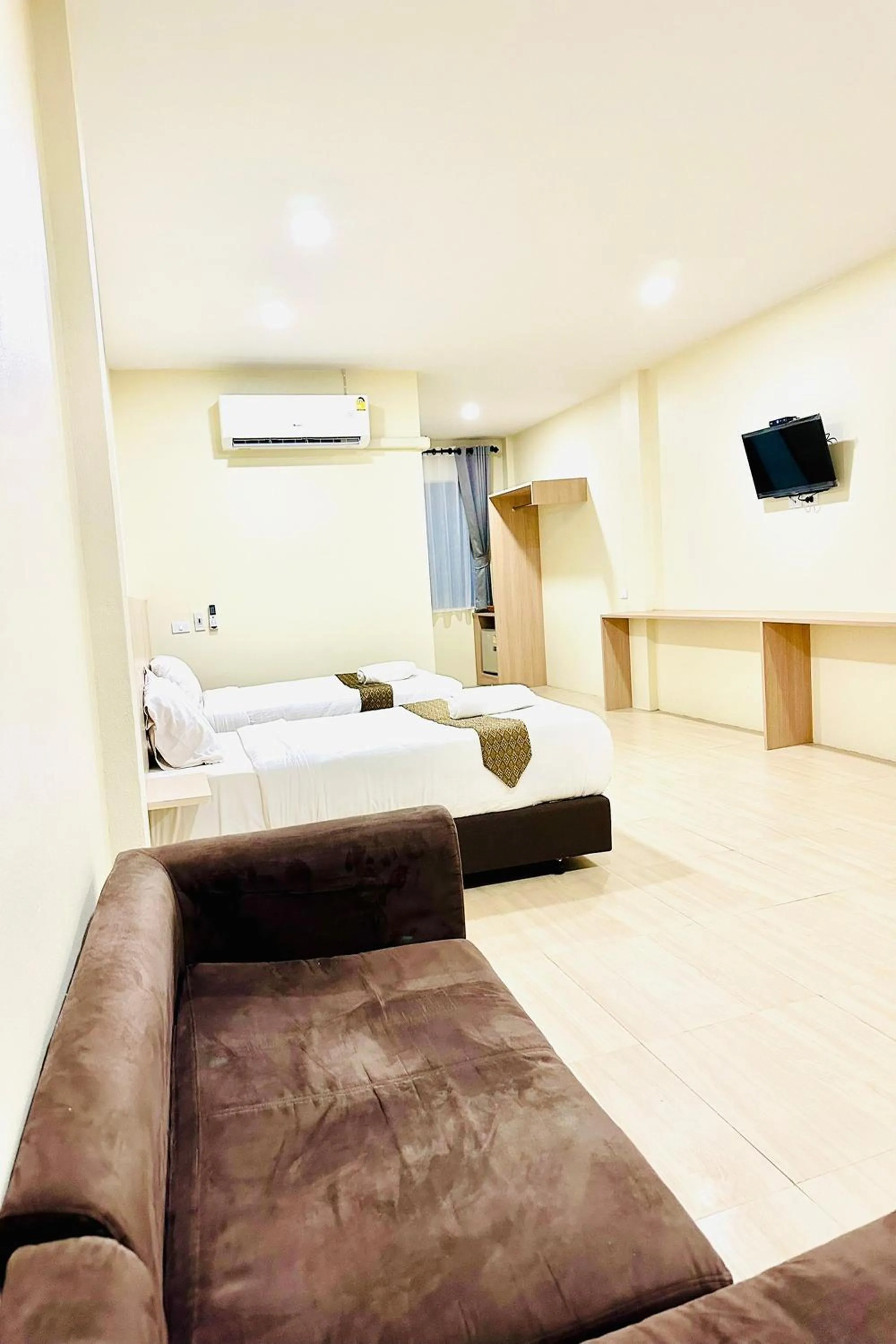 Bed in Lampang Green Garden Resort