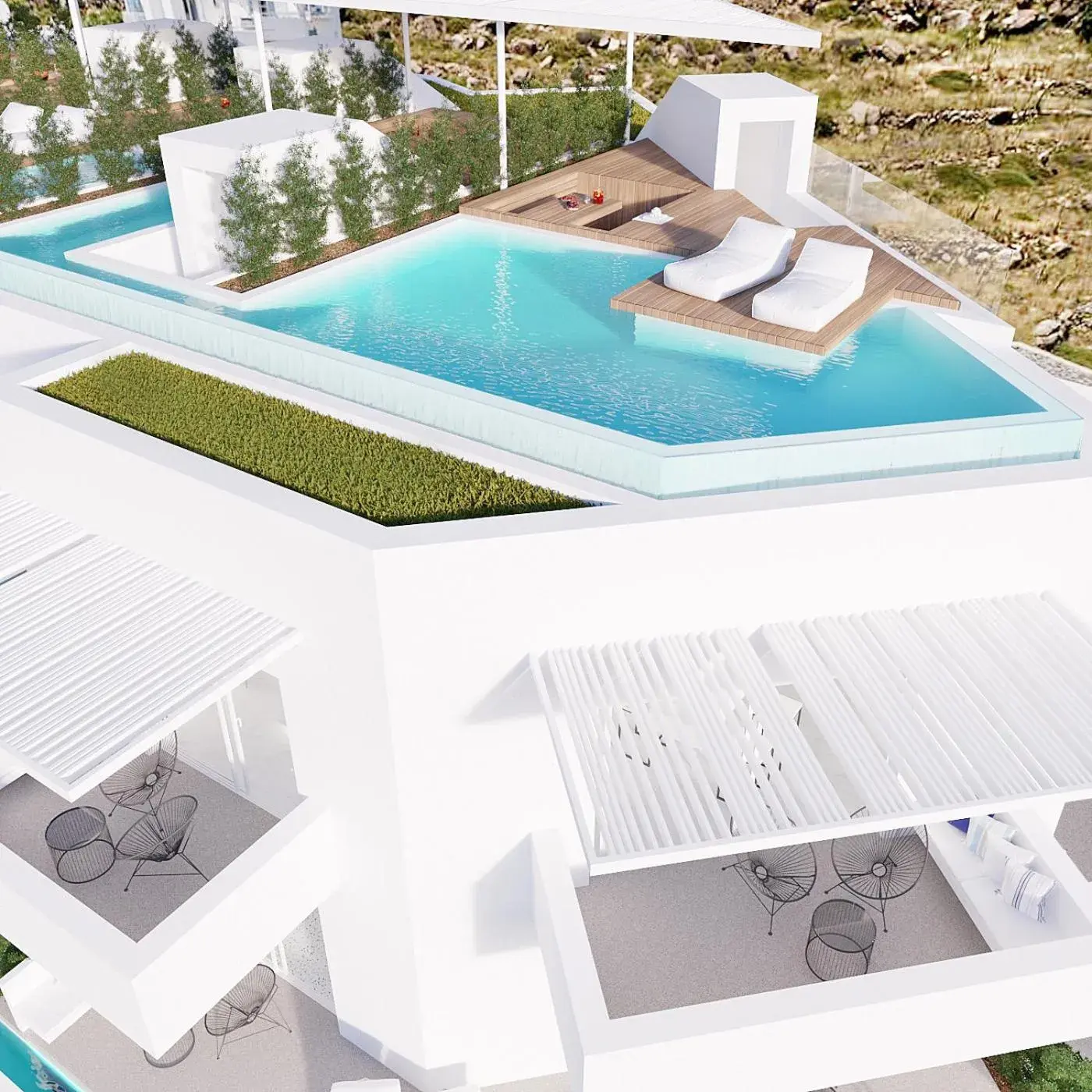 Sea view in Mykonos Dove Beachfront Hotel Sea view in Mykonos Dove Beachfront Hotel