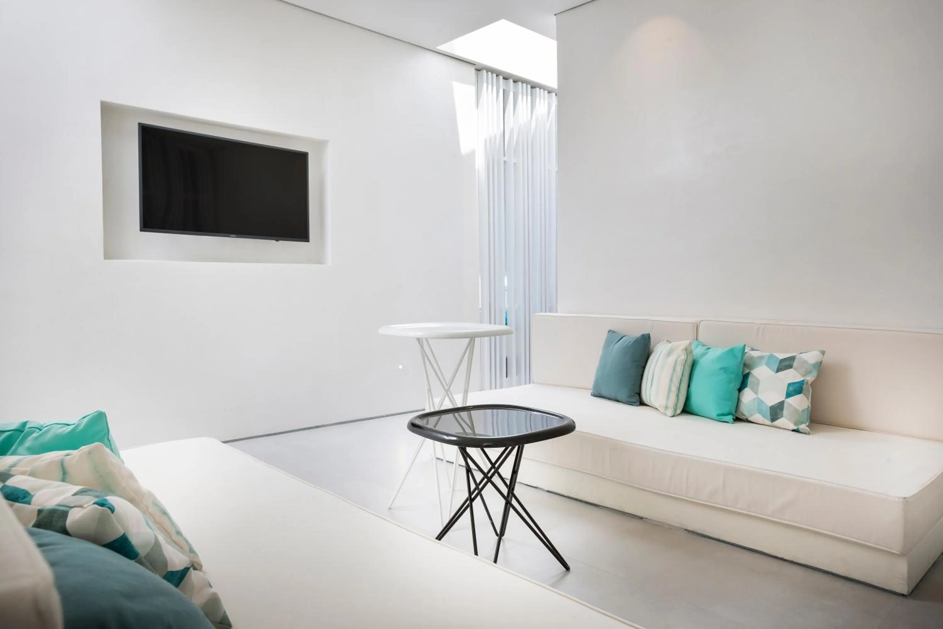 Living room in Mykonos Dove Beachfront Hotel