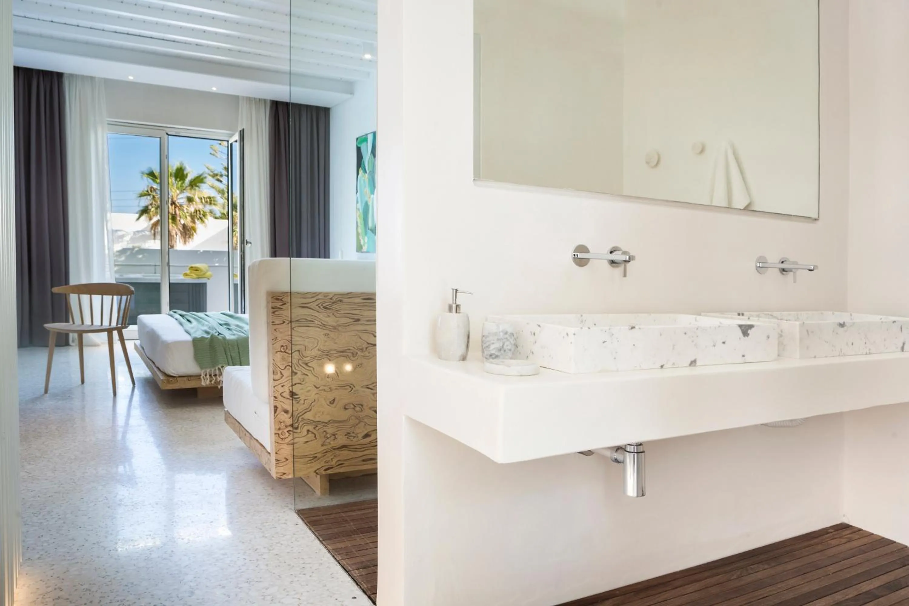 Bathroom in Mykonos Dove Beachfront Hotel