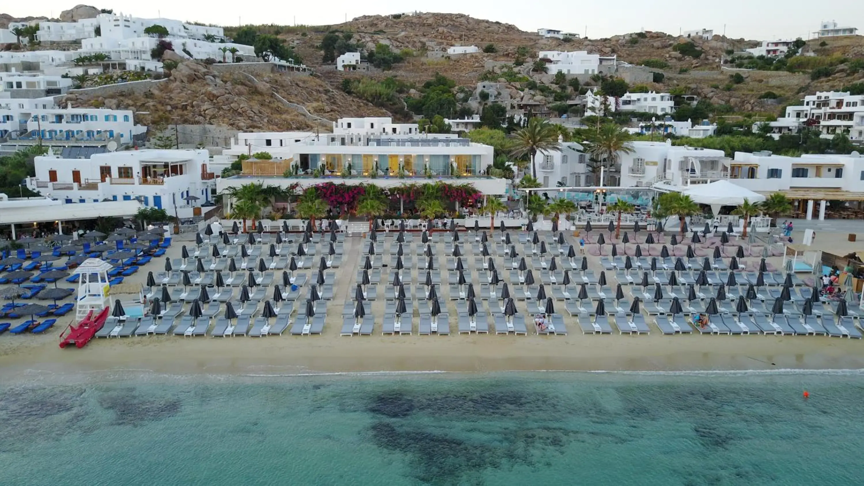 Bird's eye view in Mykonos Dove Beachfront Hotel Bird's eye view in Mykonos Dove Beachfront Hotel