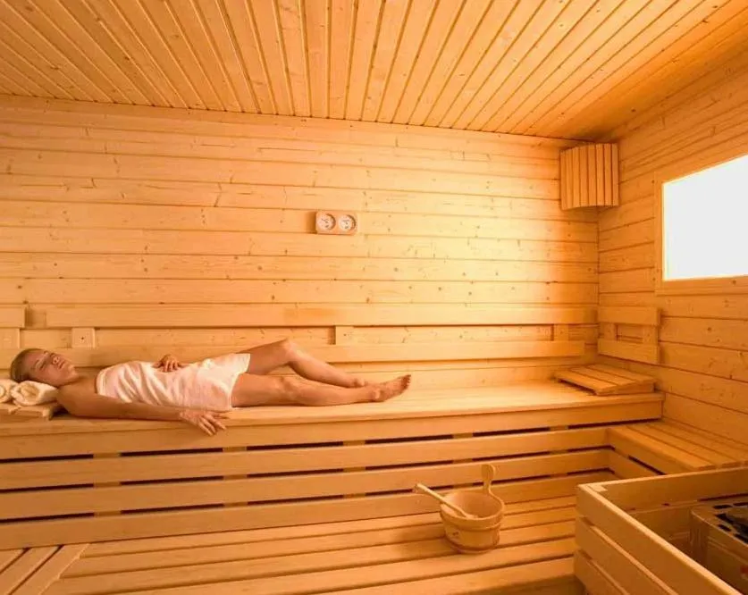 Sauna in Hôtel WELLNESS EAU DE ROCHE Durbuy
