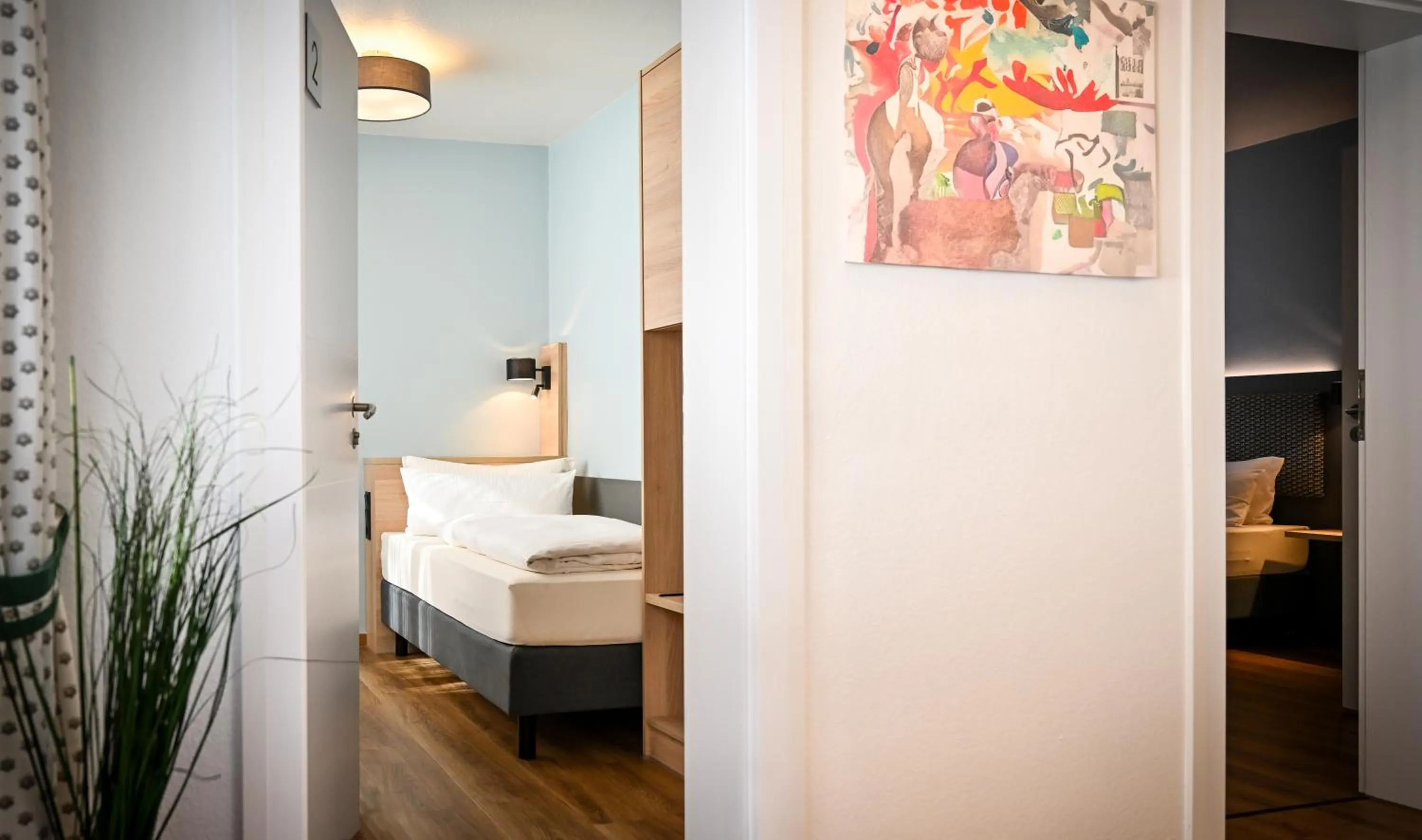 Bed in Hotel Mainblick Garni