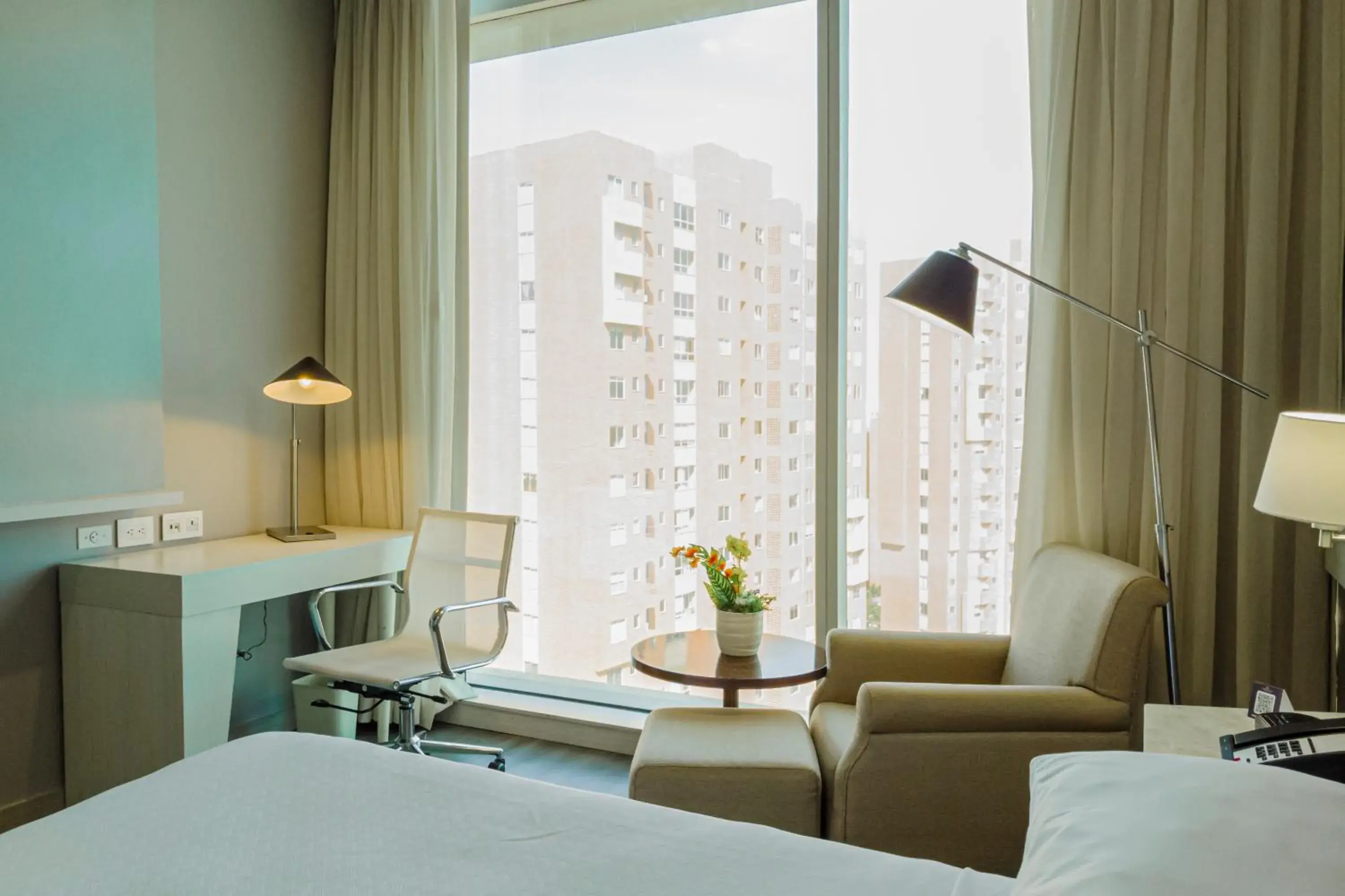 View (from property/room), Bed in Crowne Plaza Barranquilla by IHG View (from property/room), Bed in Crowne Plaza Barranquilla by IHG