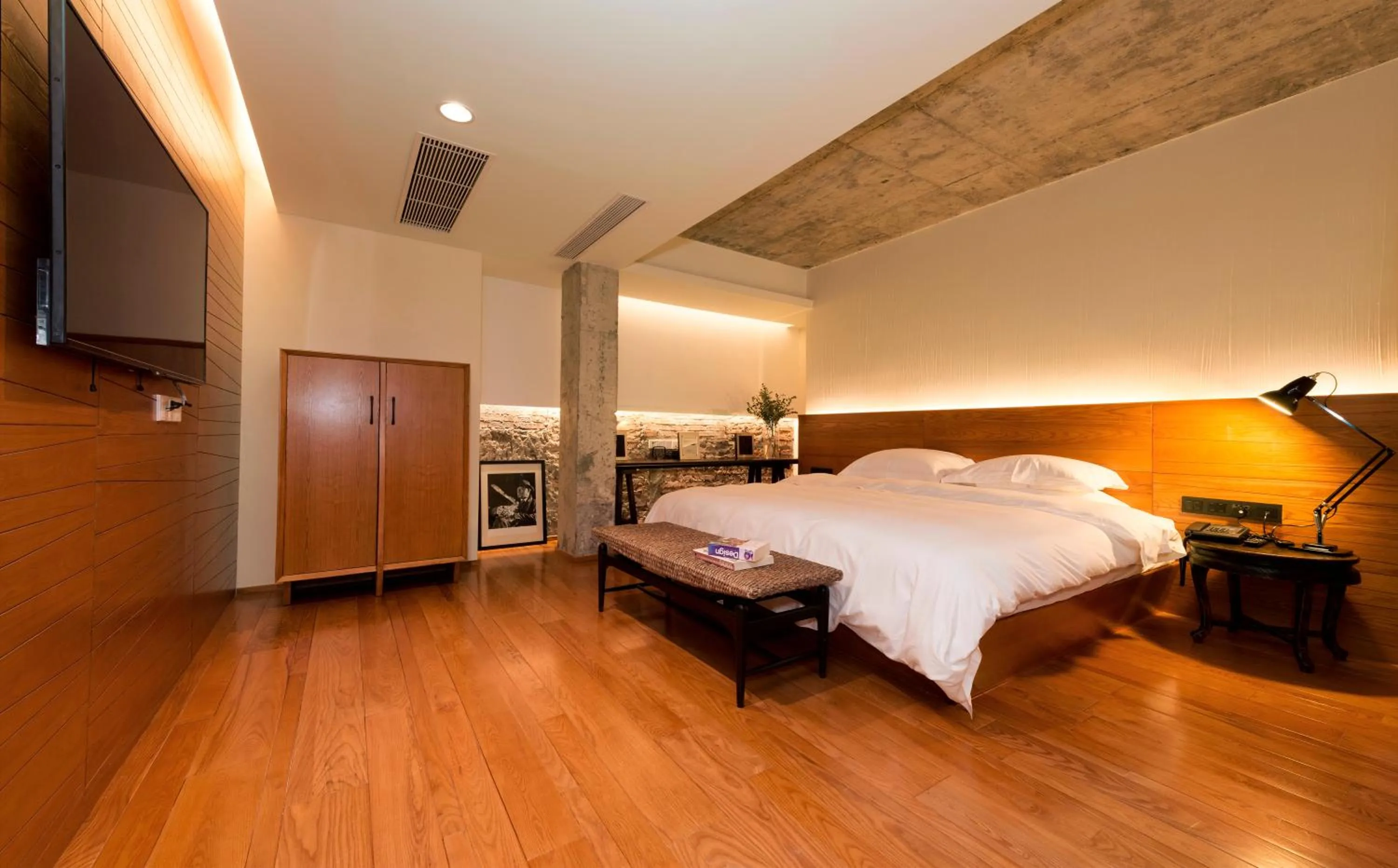 Bed in Zhuhai Bei Shan Ju Art Hotel