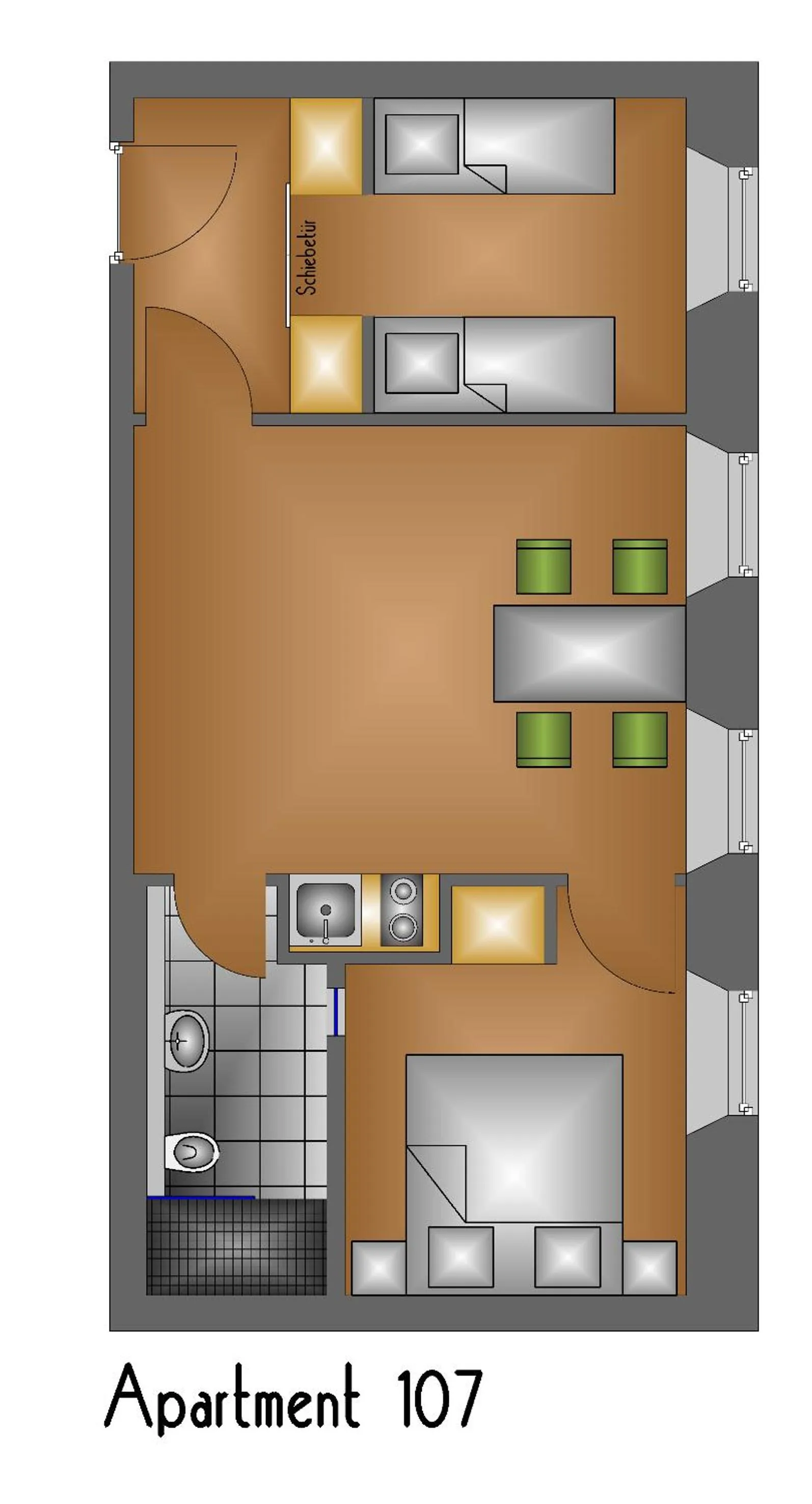 Floor plan in Apart-Hotel Heiligenthaler Hof