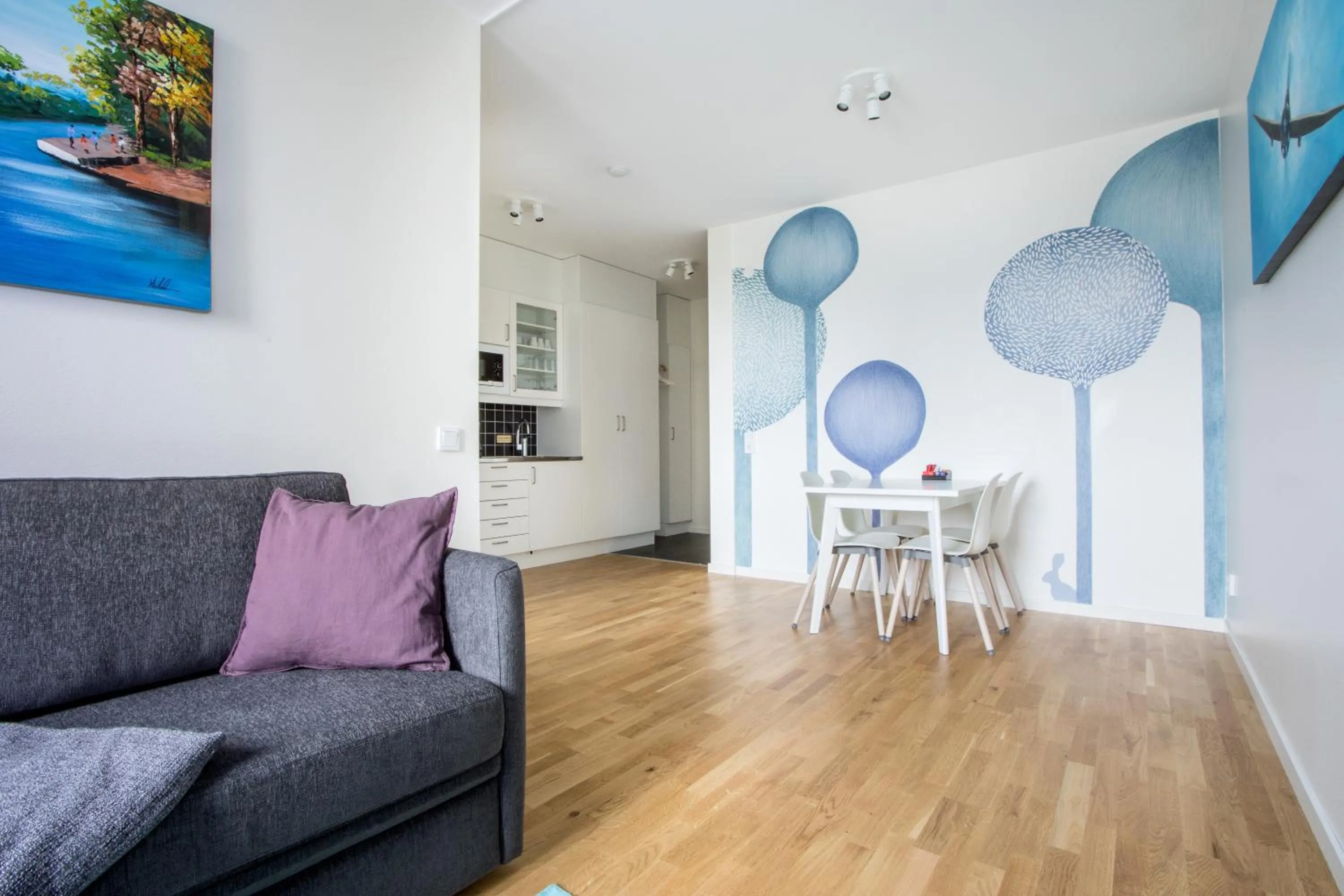 Kitchen or kitchenette in ApartDirect Linköping Arena