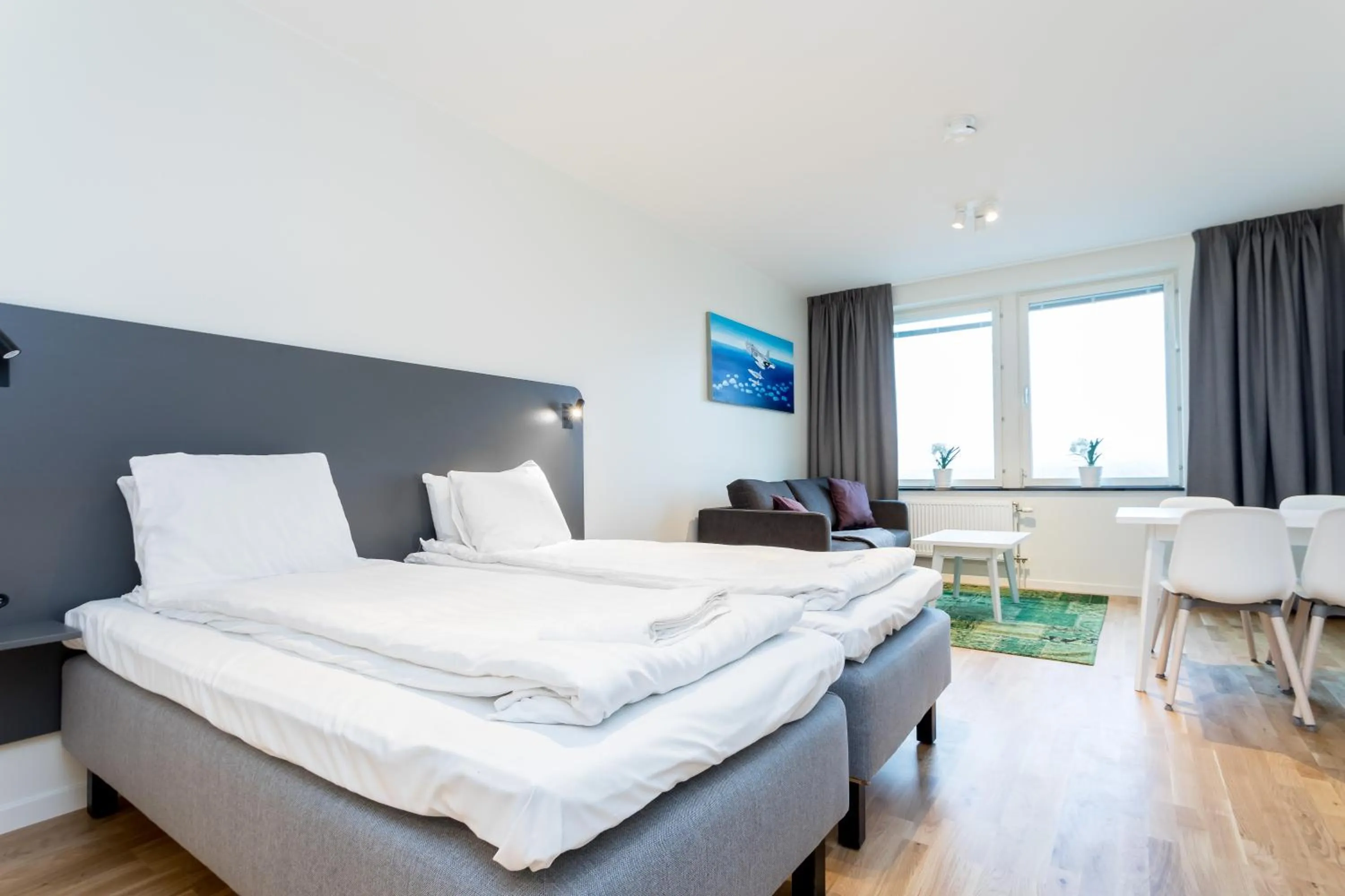 Bed in ApartDirect Linköping Arena