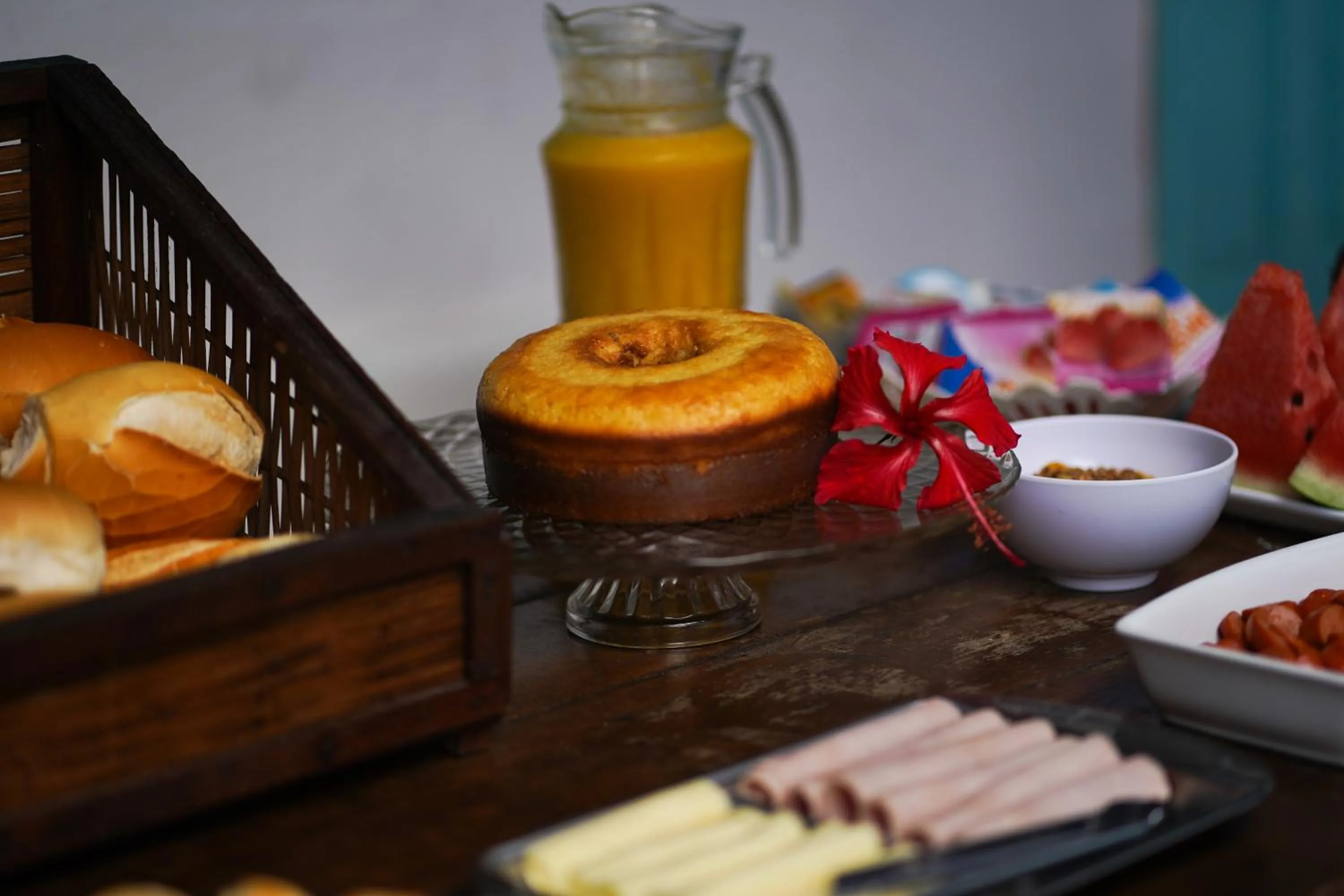 Continental breakfast in Pousada Coração do Arraial