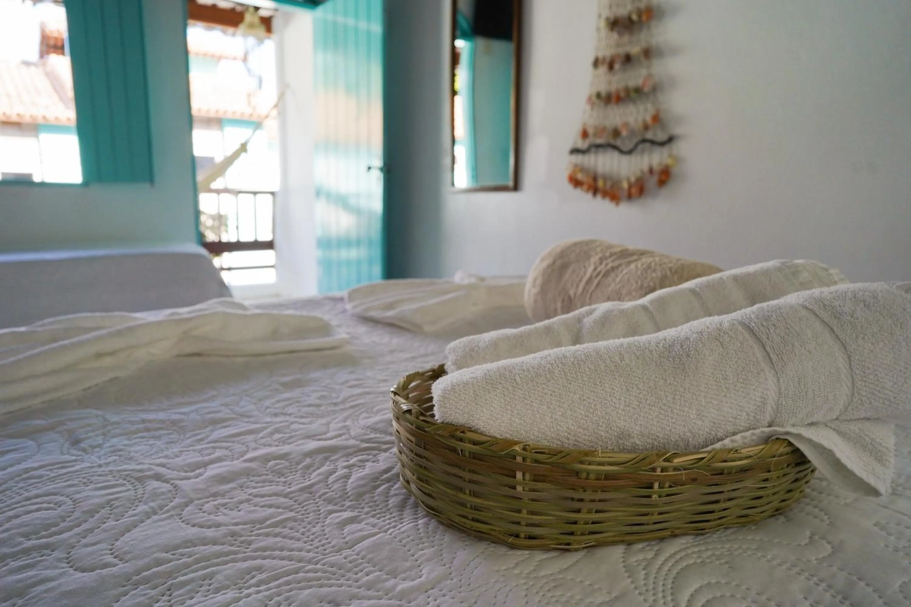 Balcony/Terrace, Bed in Pousada Coração do Arraial