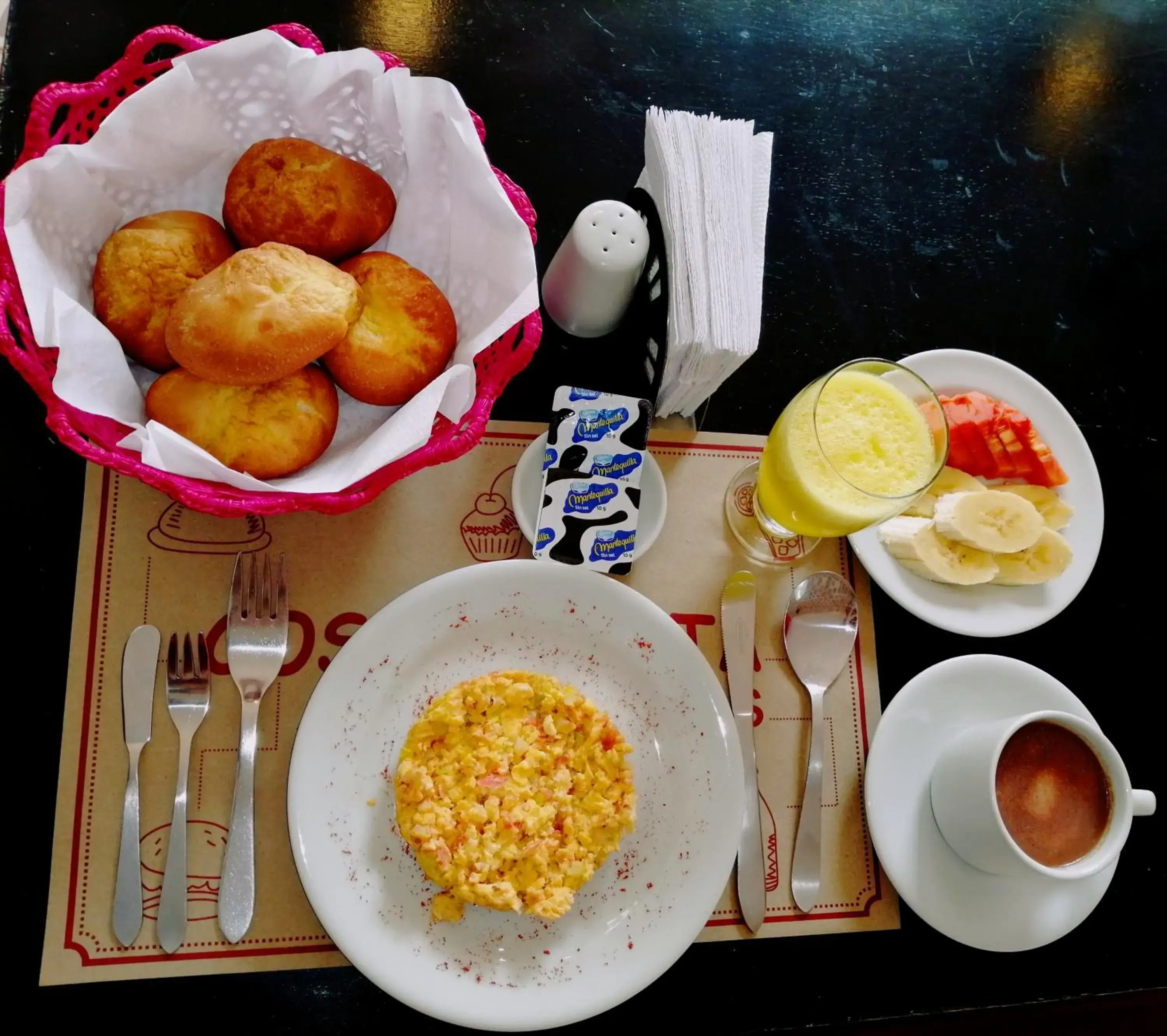 Breakfast in Hotel Capitan Ricaurte Breakfast in Hotel Capitan Ricaurte