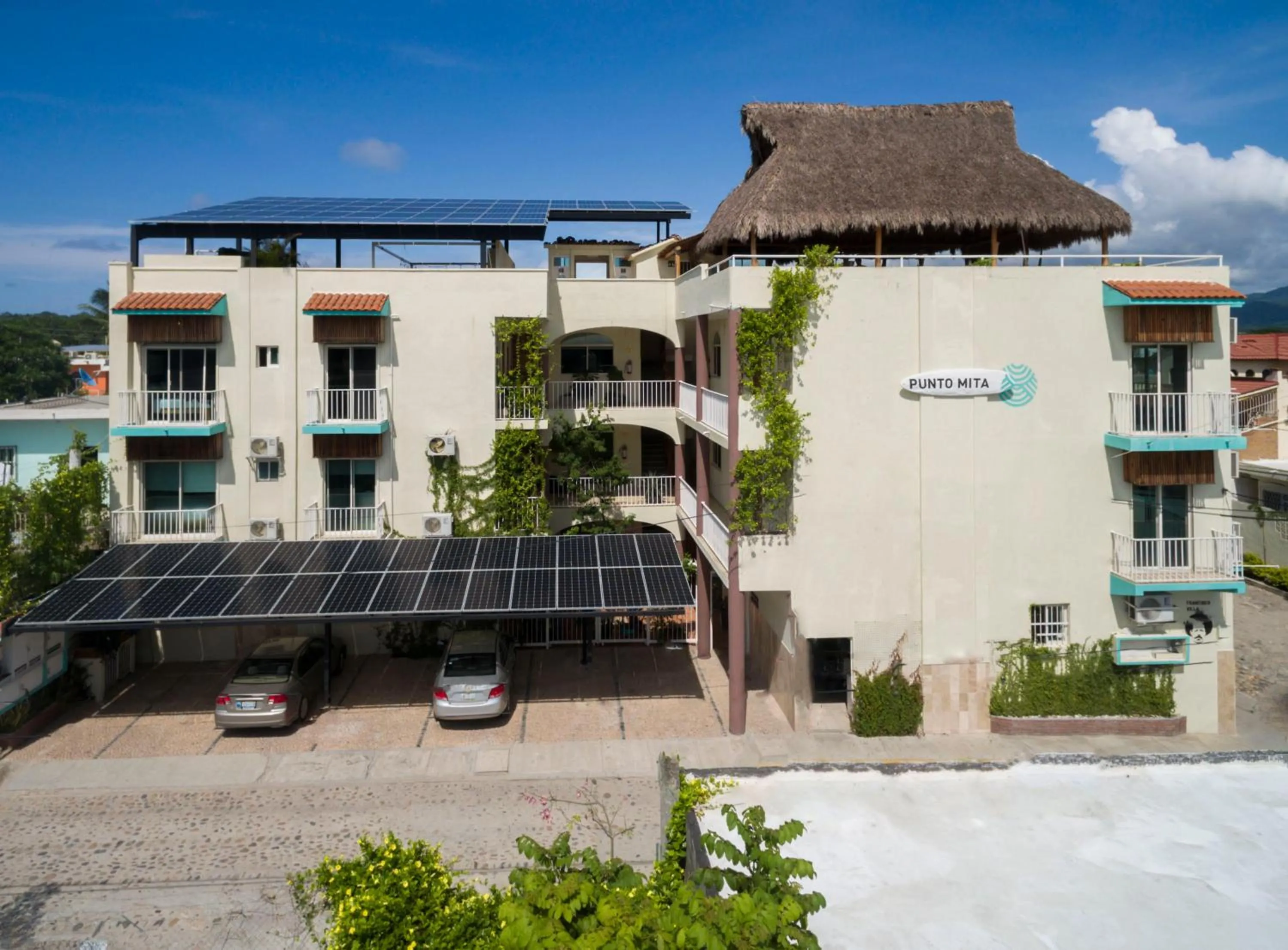 Facade/entrance in Punto Mita Eco Surf Suites & Café