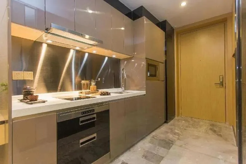 Kitchen or kitchenette in Green Lemon Tree International Apartment - Beijing Road Jiedeng Metropolis Branch