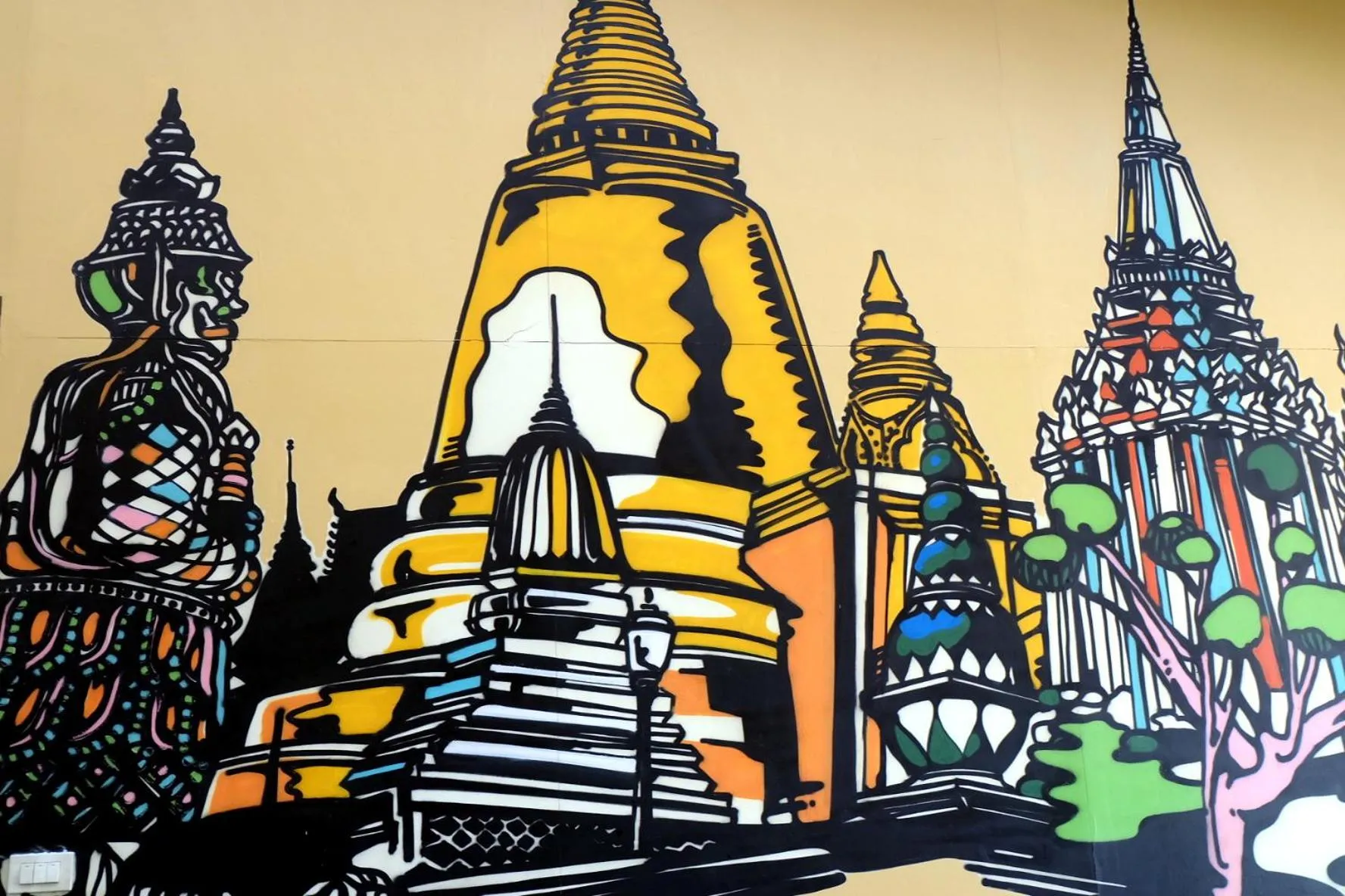 Decorative detail in Siri Poshtel Bangkok