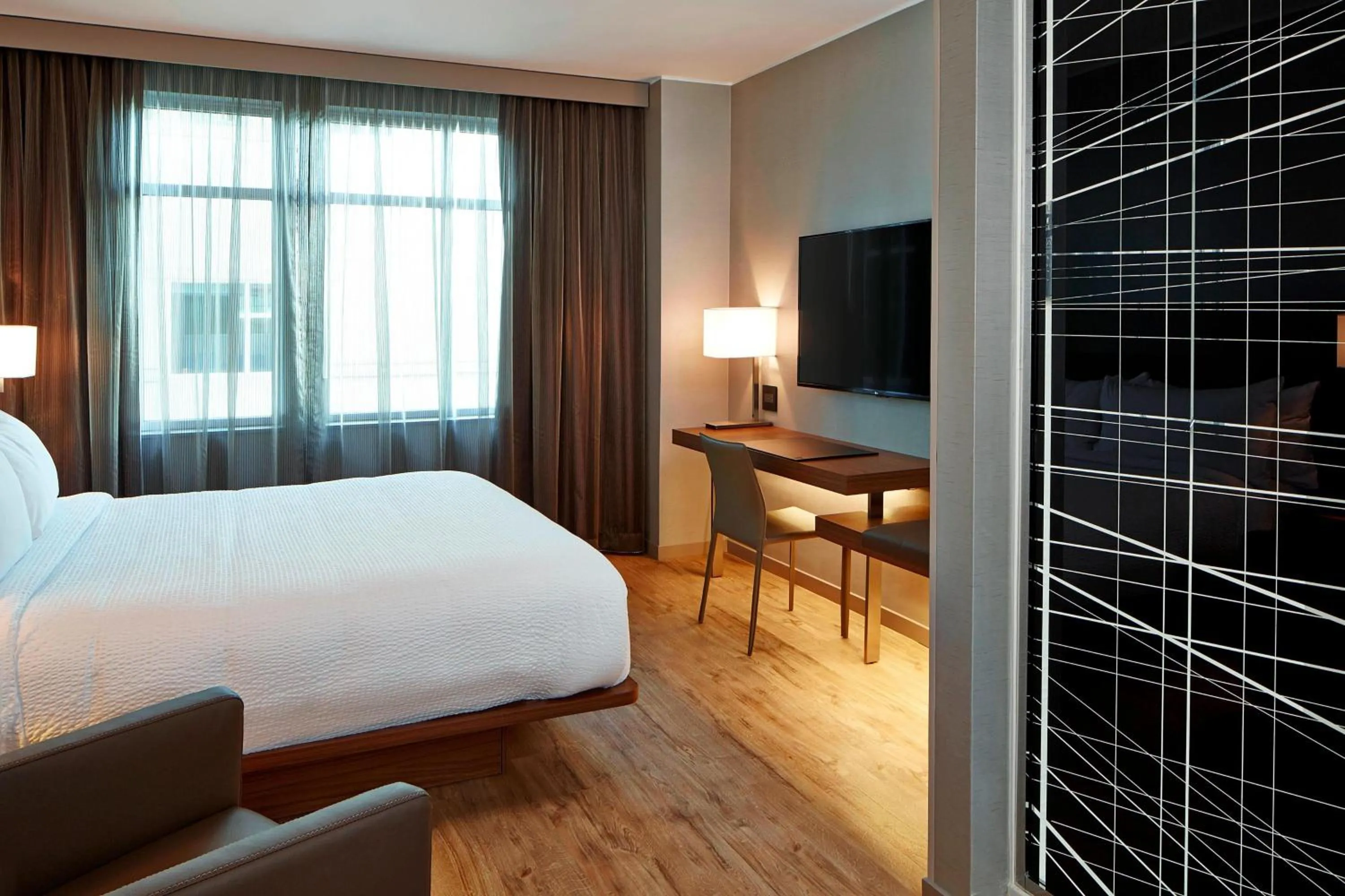 Photo of the whole room, Bed in AC Hotel by Marriott Portland Downtown, OR