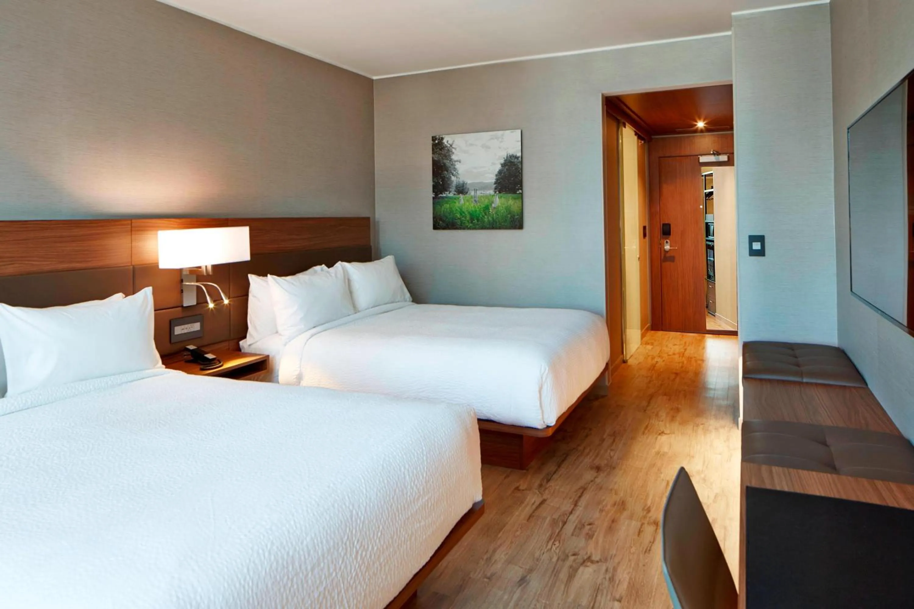 Photo of the whole room, Bed in AC Hotel by Marriott Portland Downtown, OR