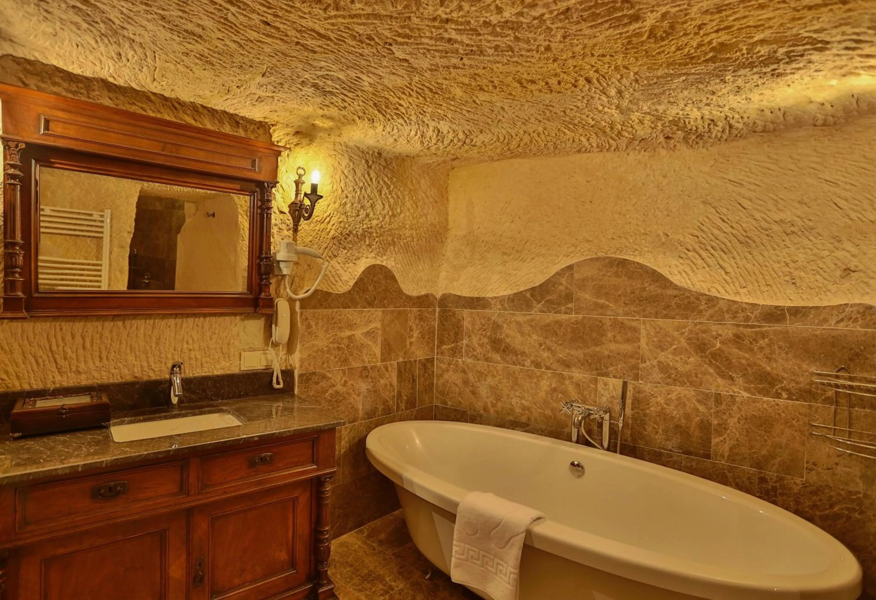 Bathroom in Acropolis Cave Suite
