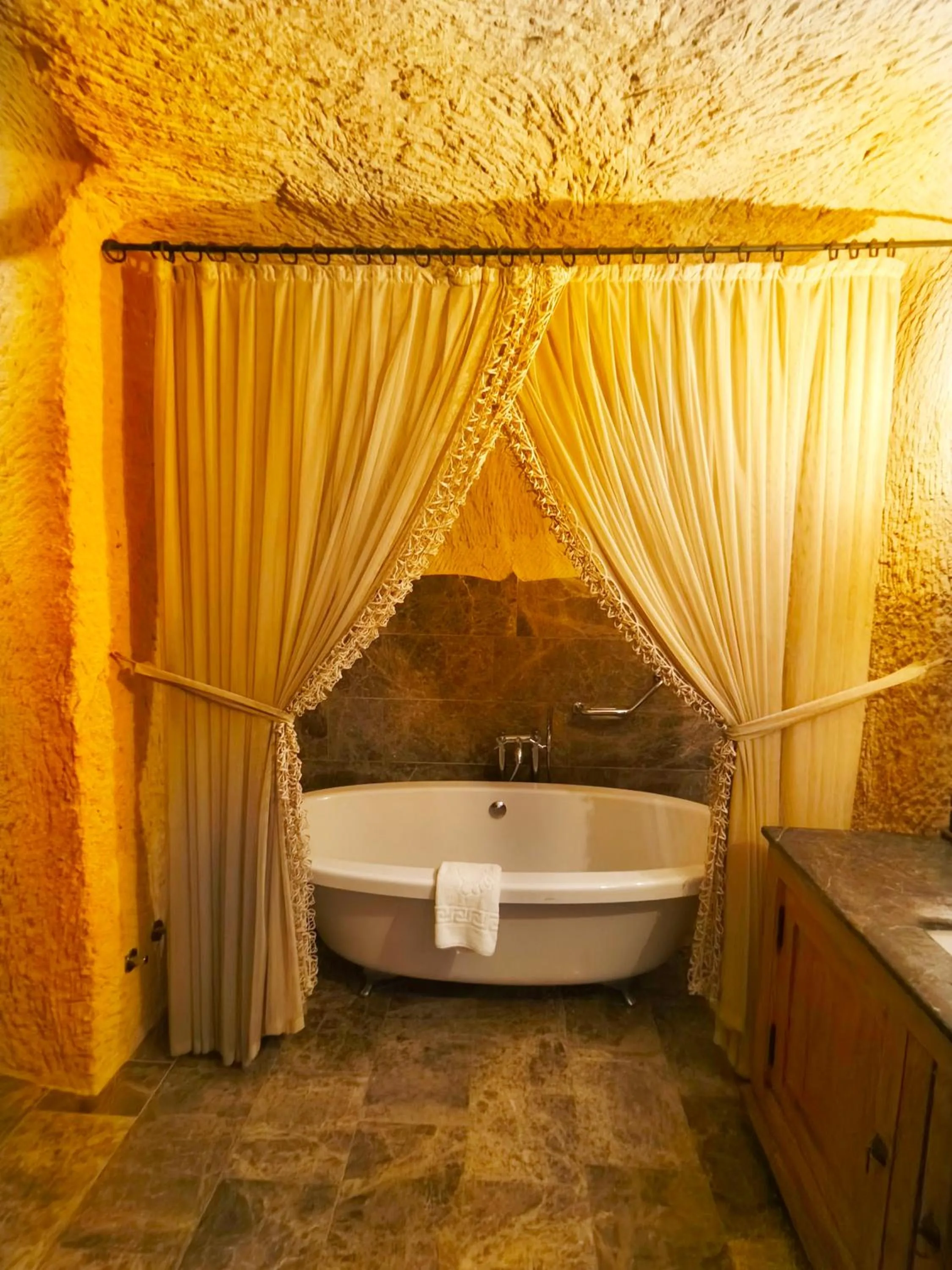 Bathroom in Acropolis Cave Suite