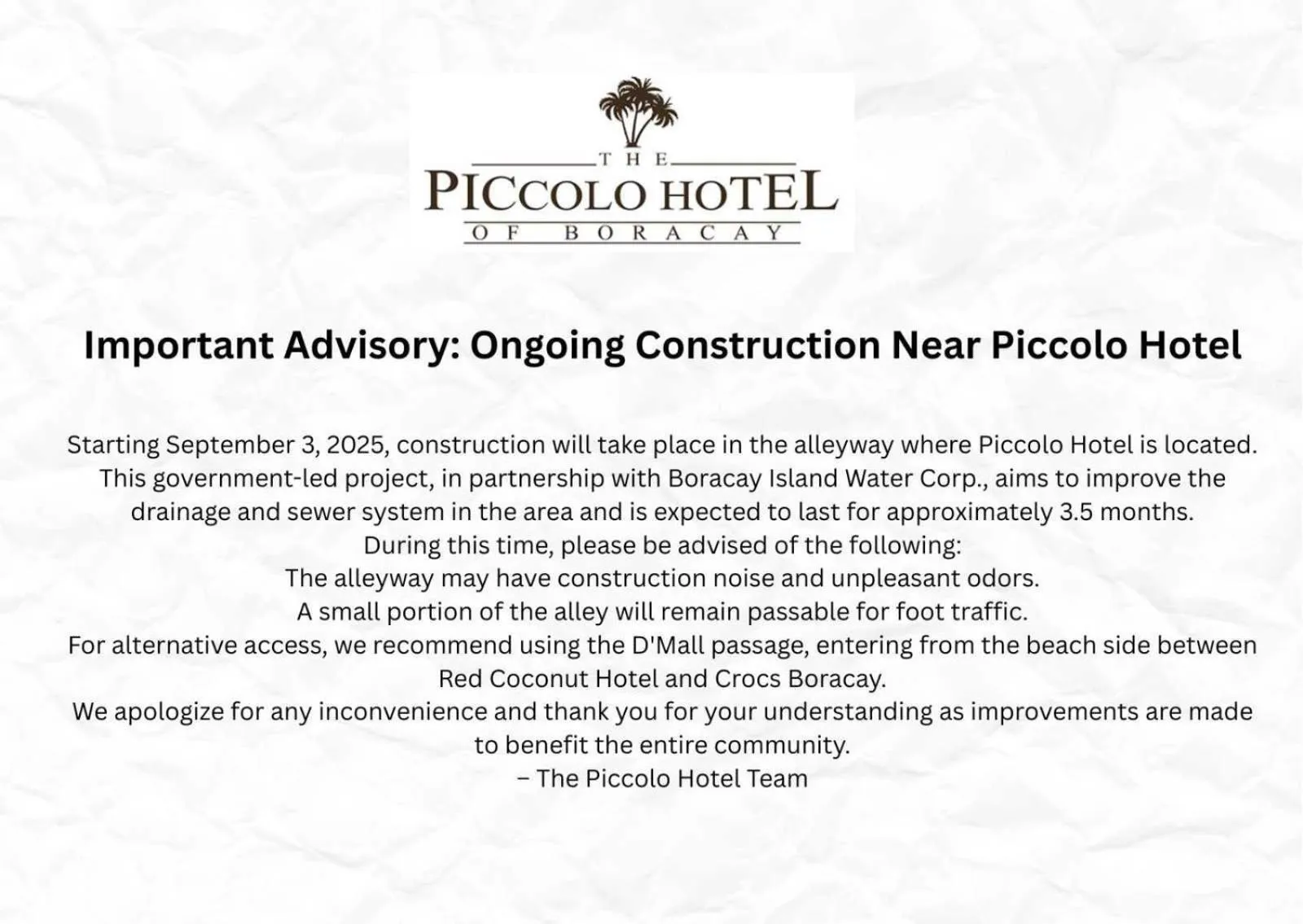 The Piccolo Hotel of Boracay