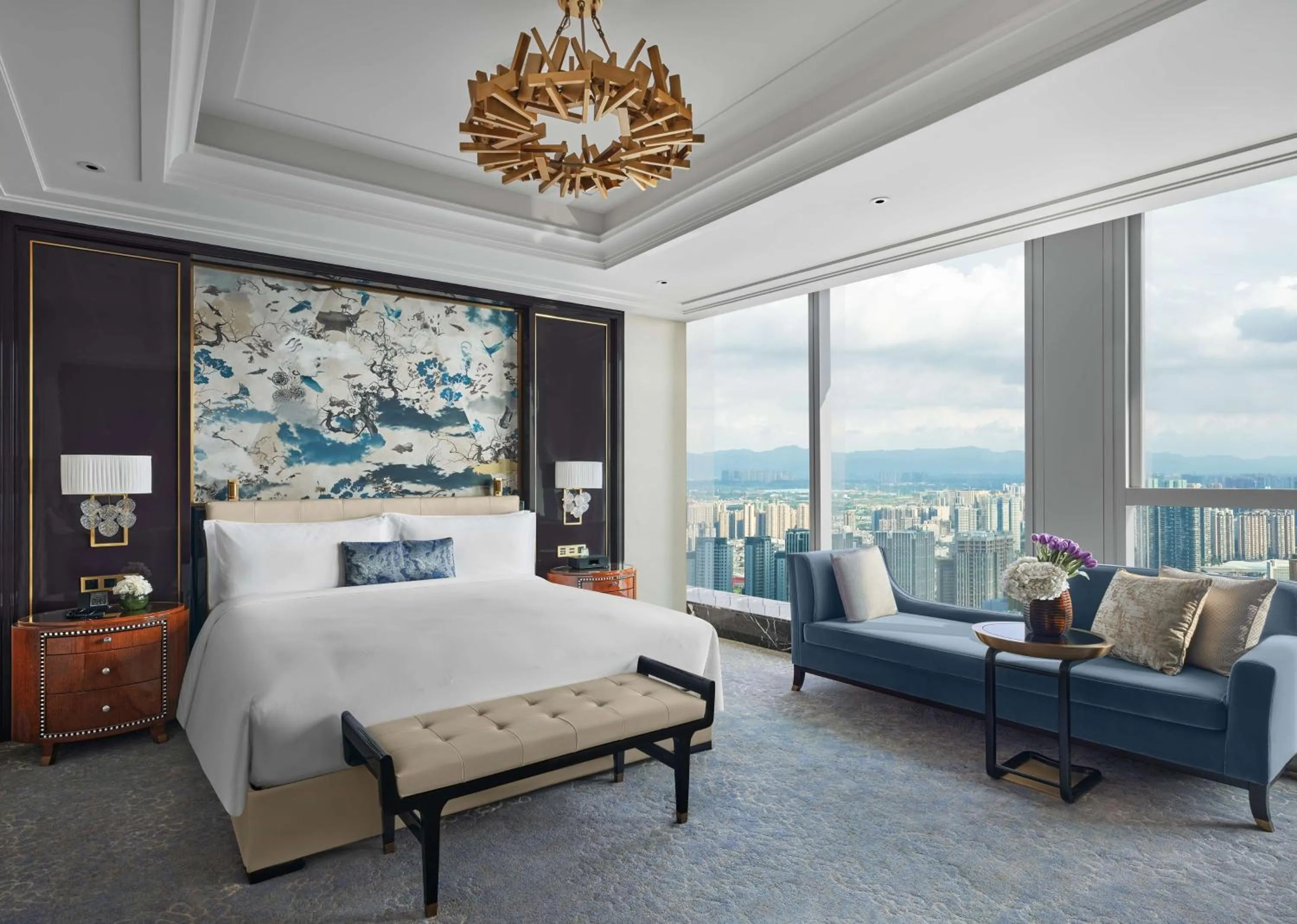 View (from property/room), Bed in Waldorf Astoria Chengdu