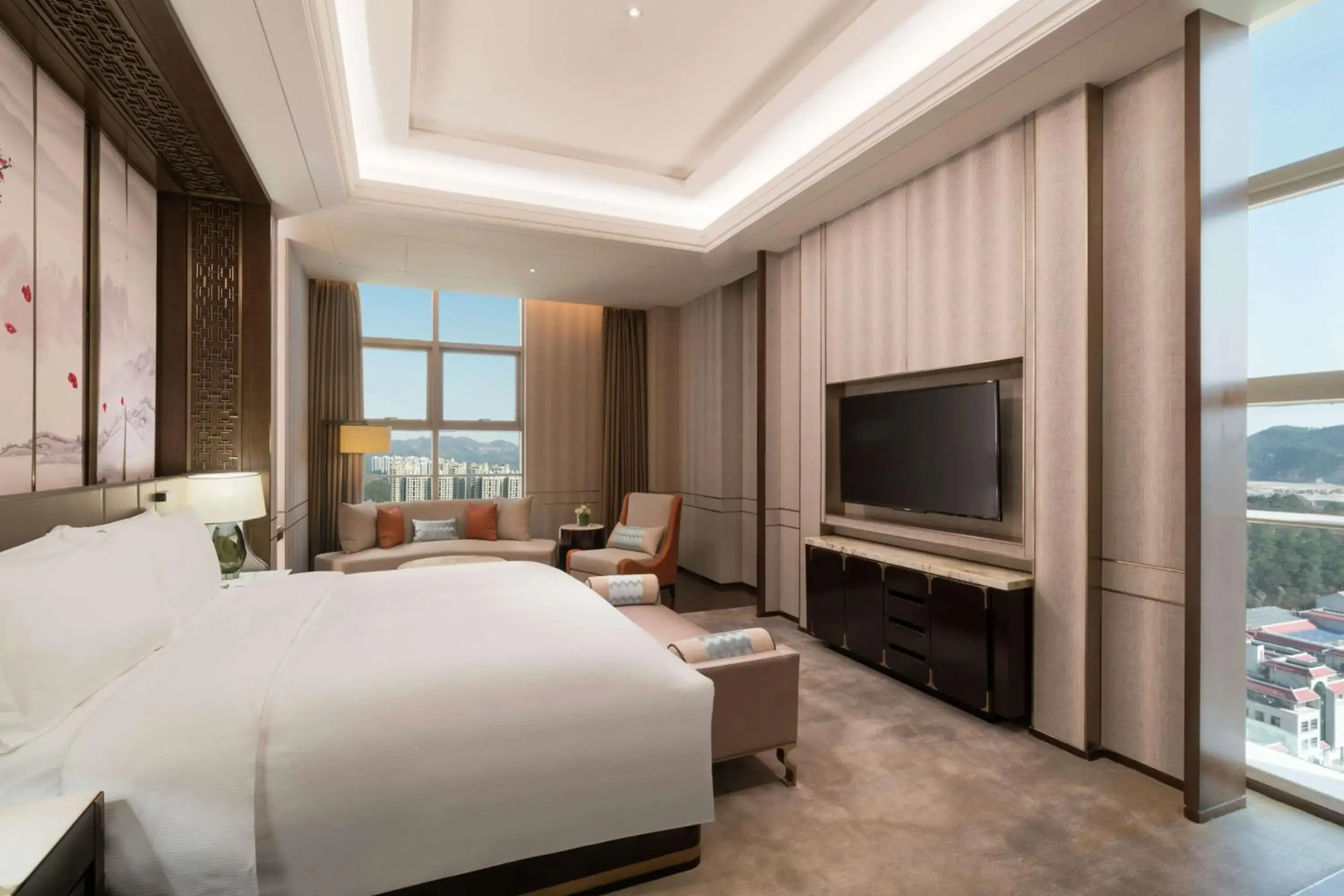 Bed in DoubleTree by Hilton Hotel Shiyan Bed in DoubleTree by Hilton Hotel Shiyan