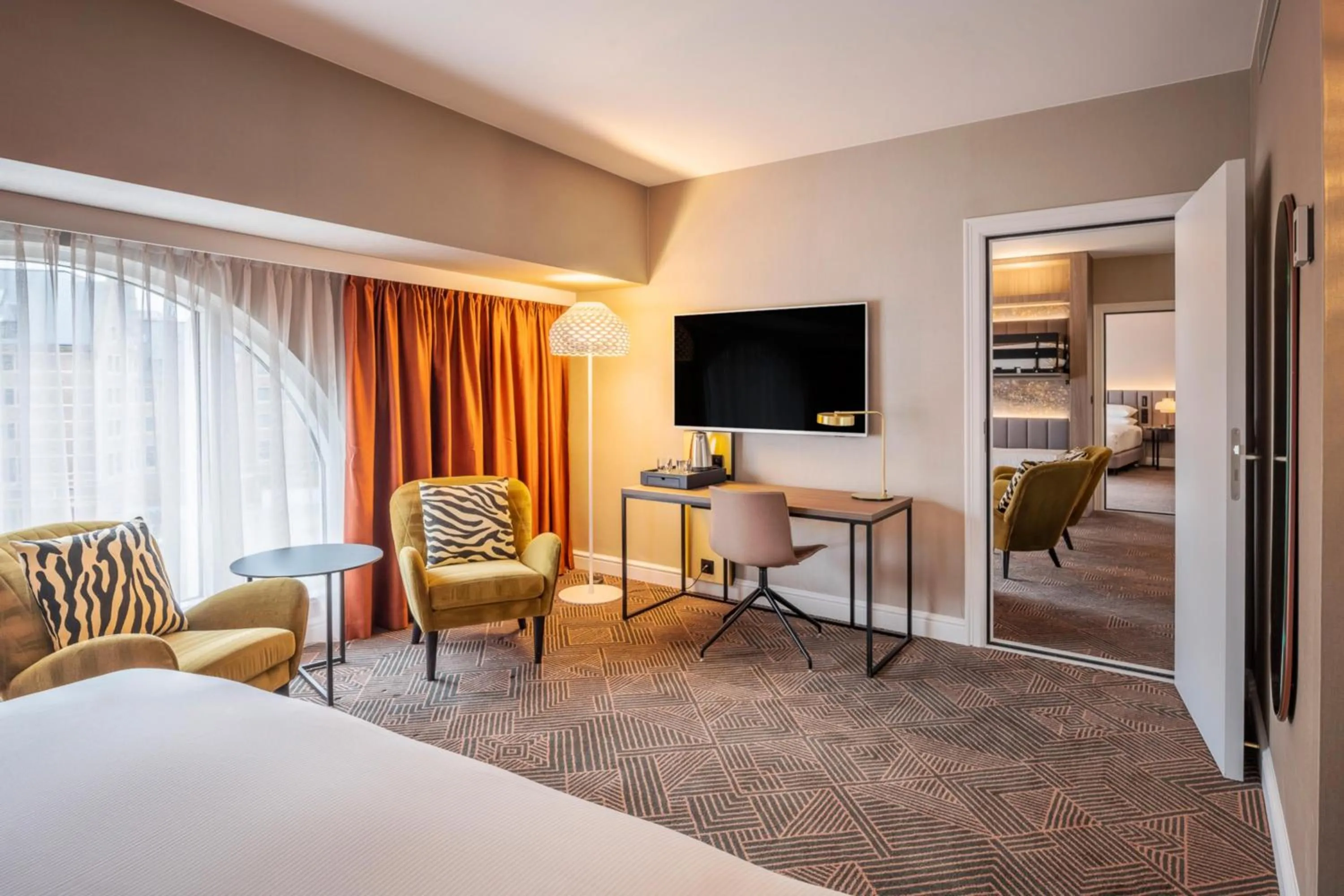 Bedroom, Bed in Hilton Brussels Grand Place