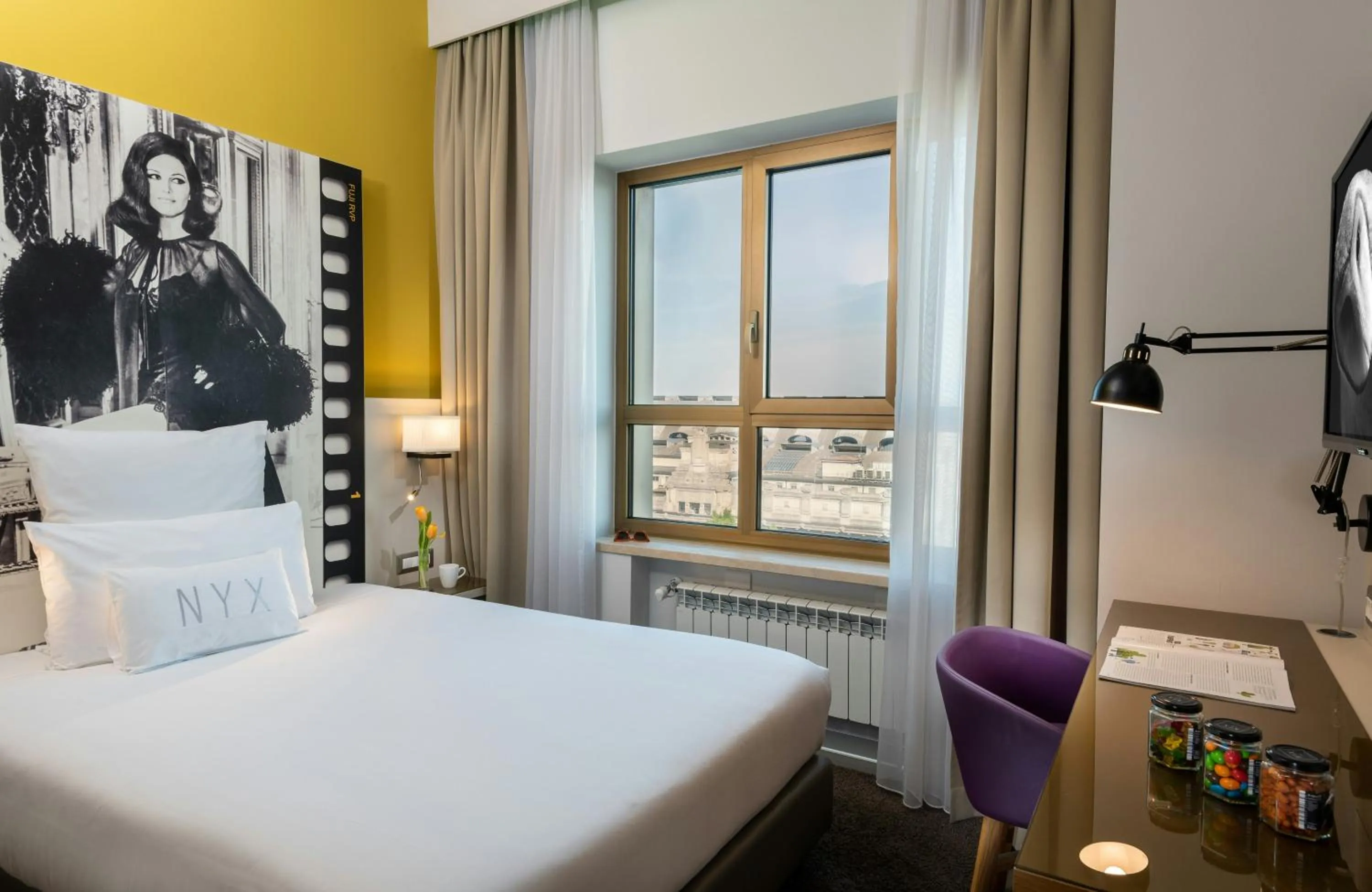 Bedroom, Bed in NYX Hotel Milan by Leonardo Hotels