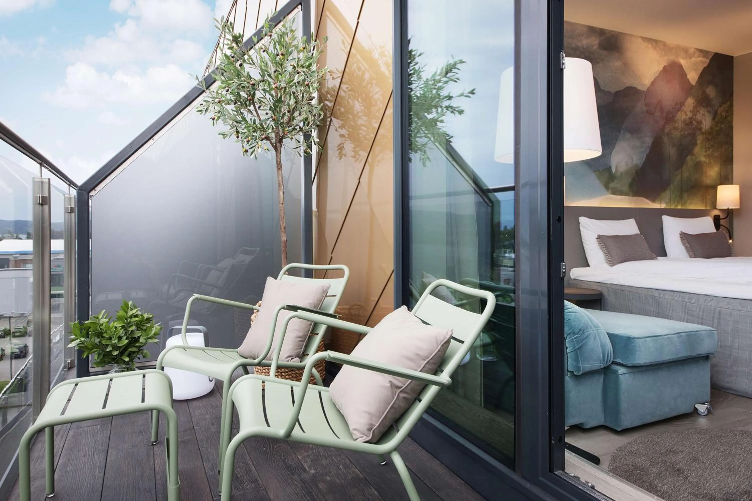 Bedroom, Bed in Scandic Flesland Airport