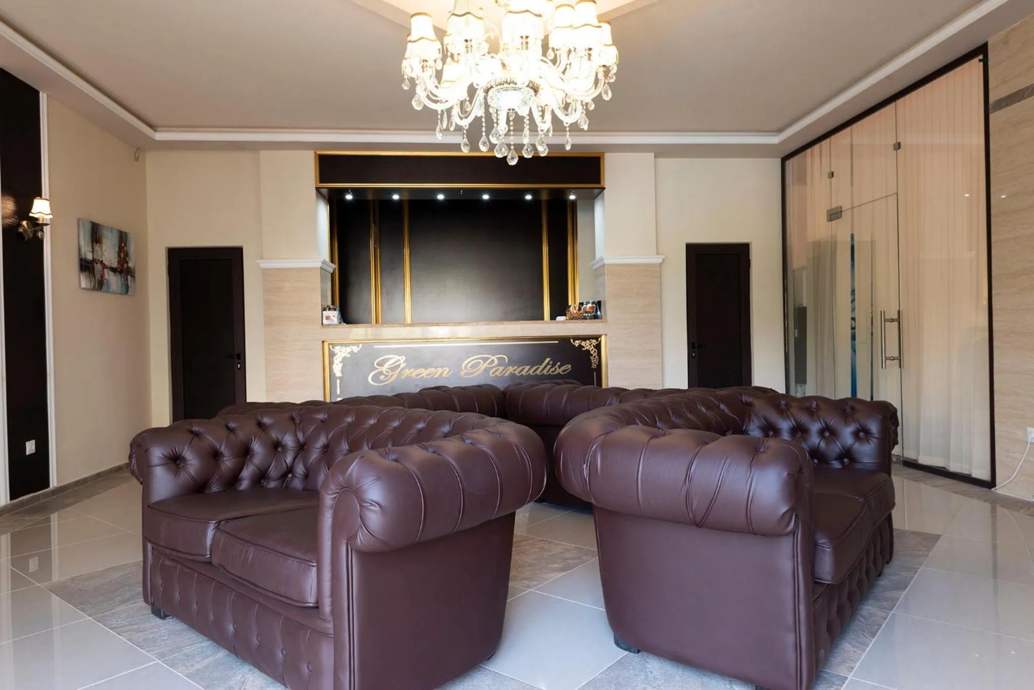 Lobby or reception in Green Paradise Deluxe Apartments