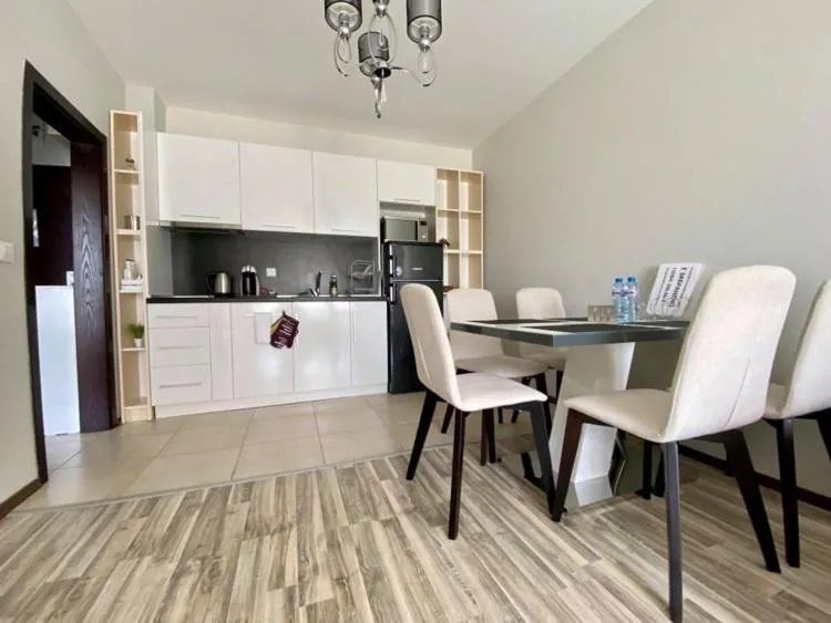 Kitchen or kitchenette in Green Paradise Deluxe Apartments