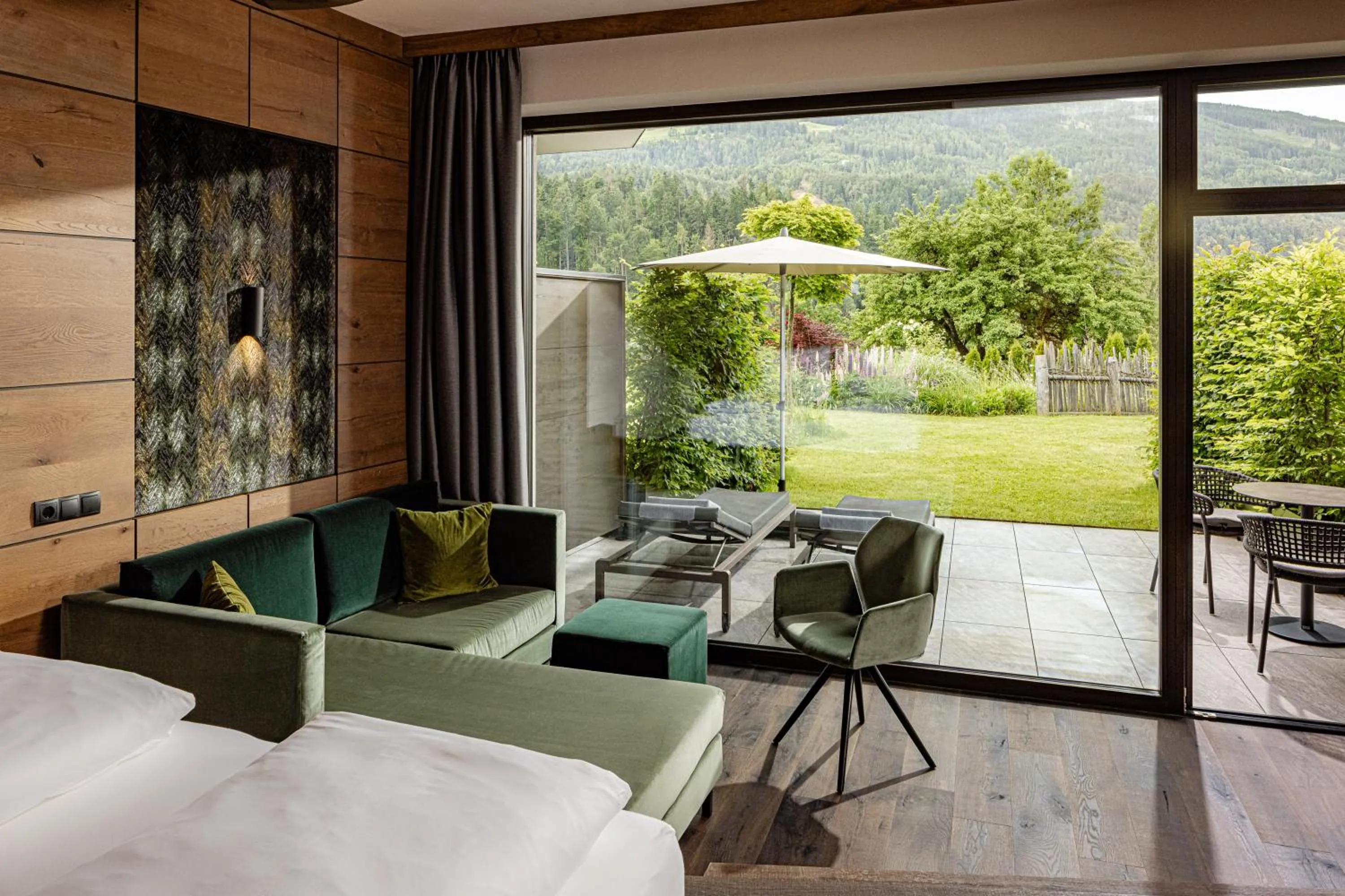 Seating area, Bed in Leitgam Adults Only Hotel