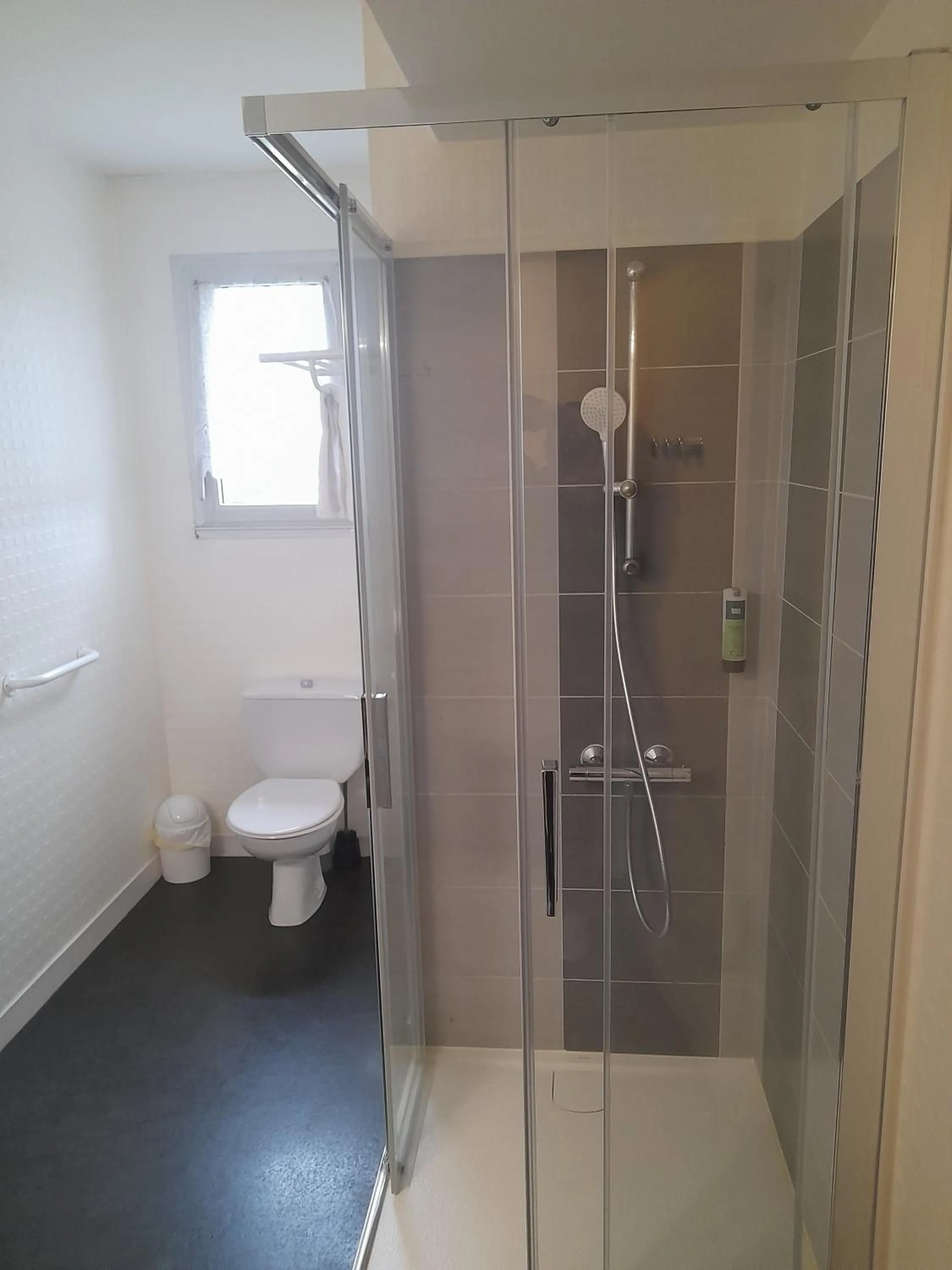 Shower in Logis Hôtel Lodge La Valette