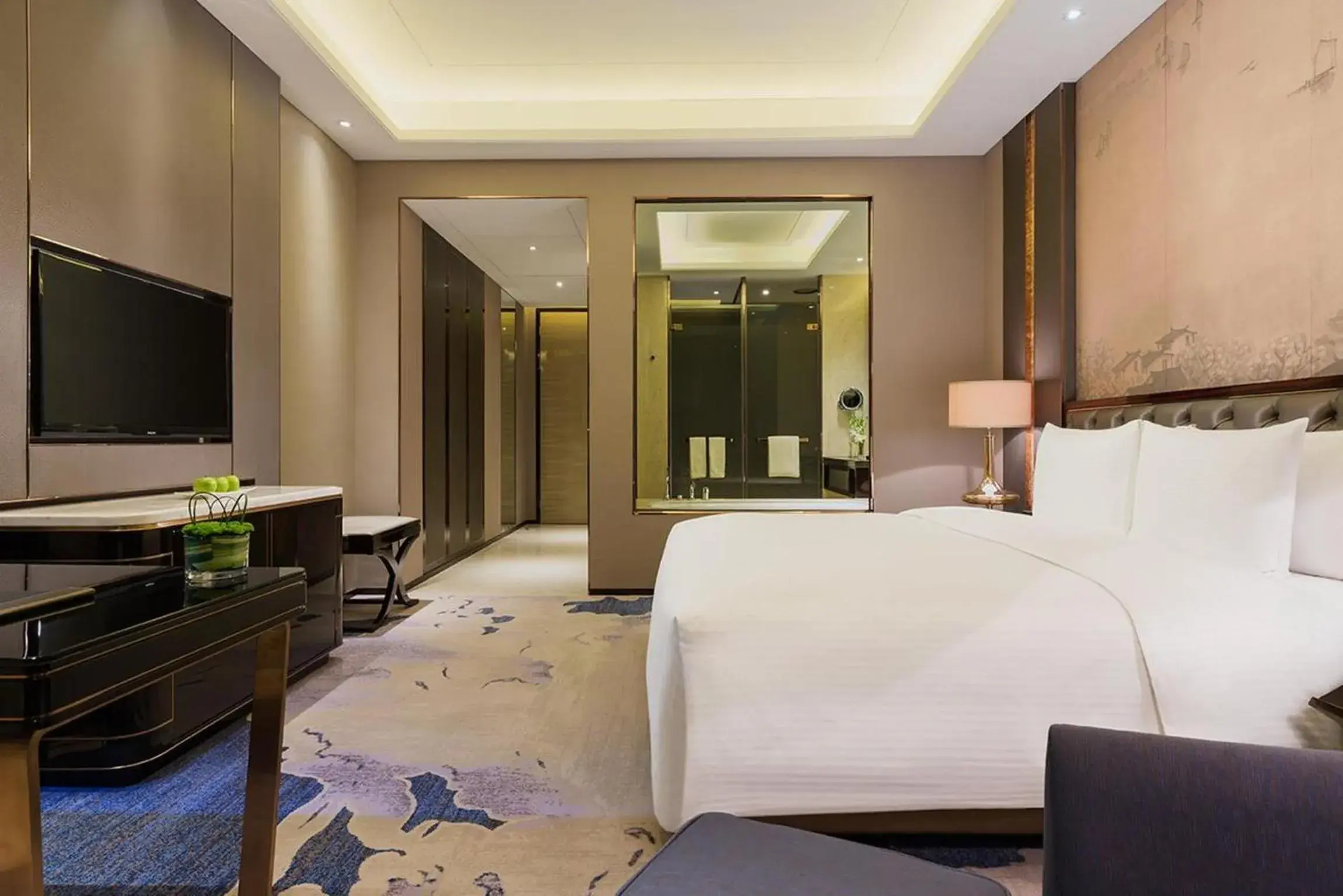 Photo of the whole room, Bed in Wanda Realm Jinhua Photo of the whole room, Bed in Wanda Realm Jinhua