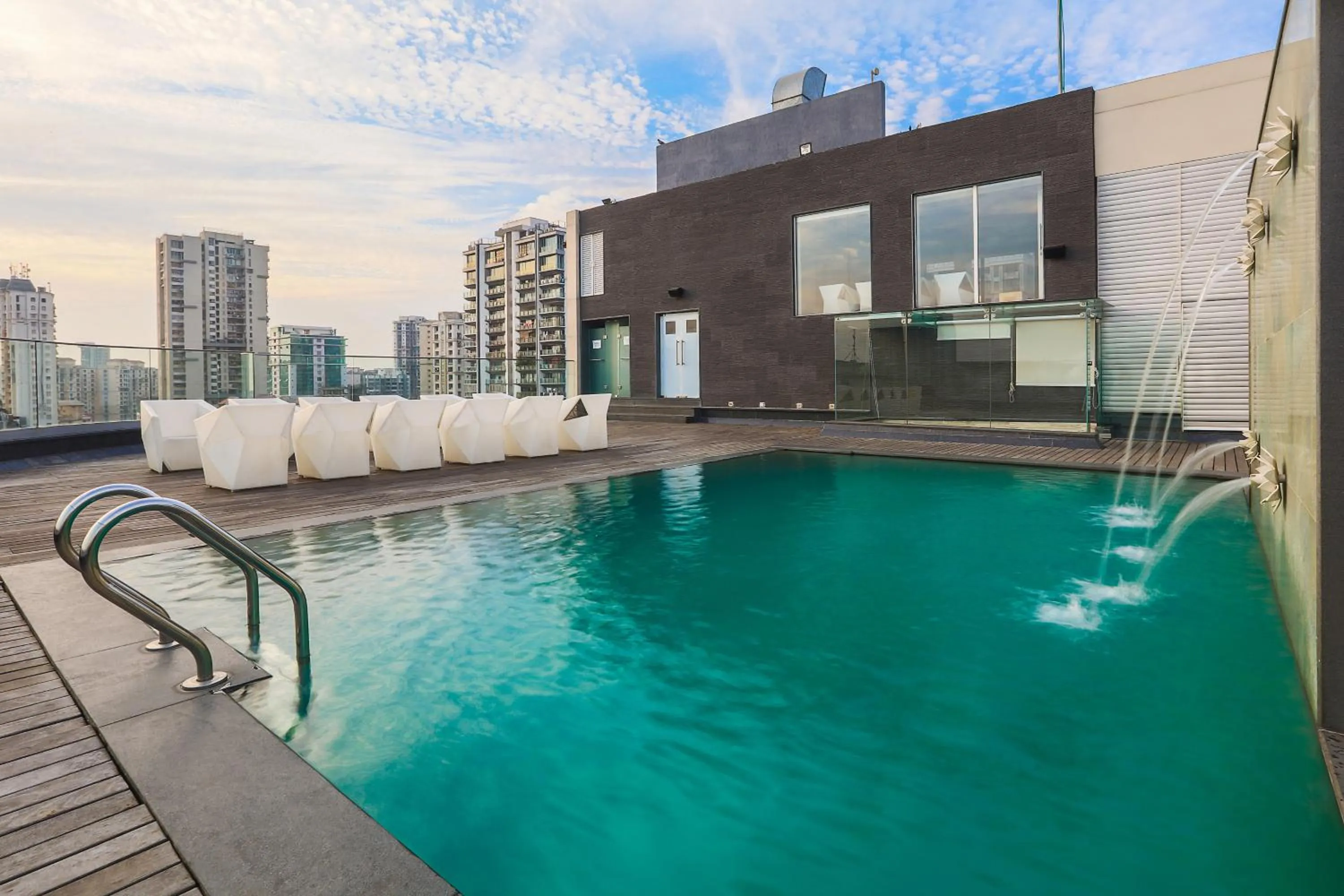 Pool view in The Empresa Hotel