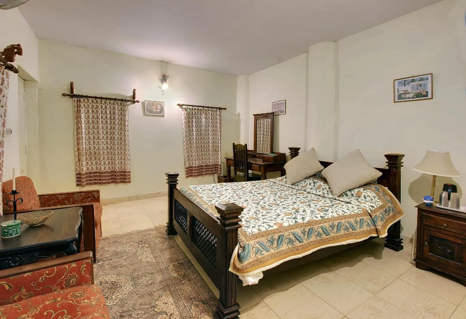 Bedroom, Bed in Bhadrawati - A Riverside Safari Lodge Ranthambore