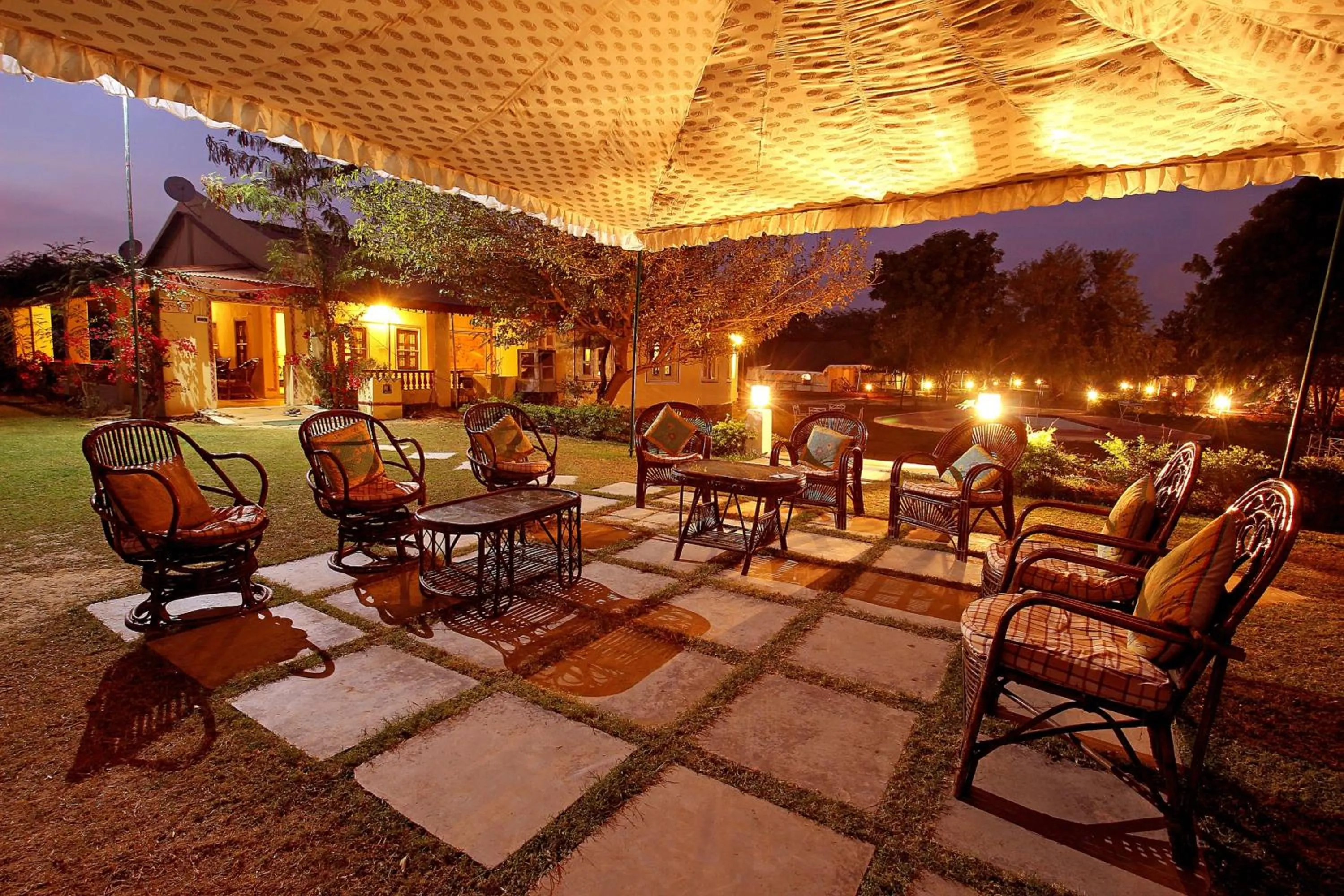 Patio in Bhadrawati - A Riverside Safari Lodge Ranthambore