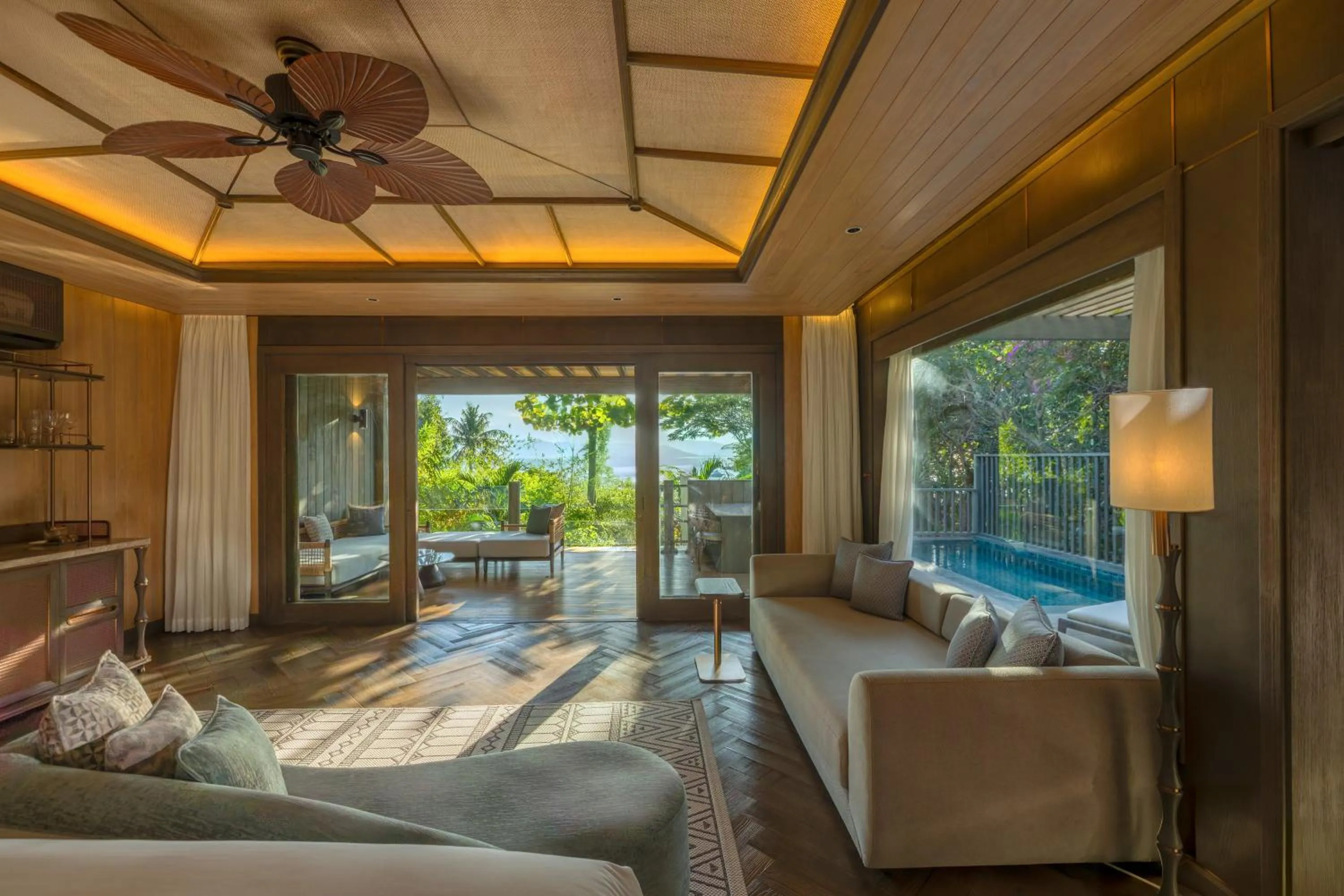 Seating area in An Lam Retreats Ninh Van Bay