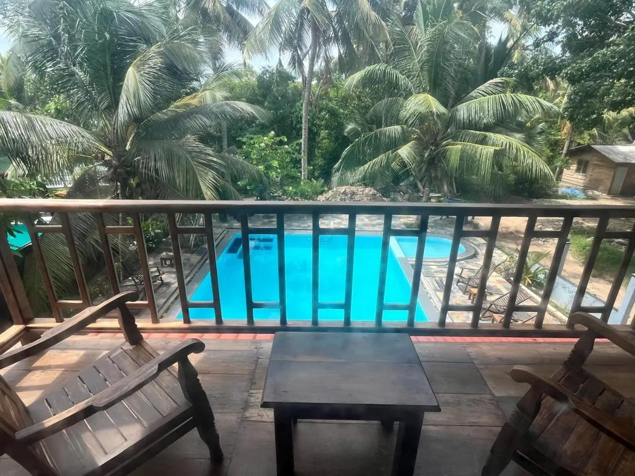 Pool view in Windy Garden